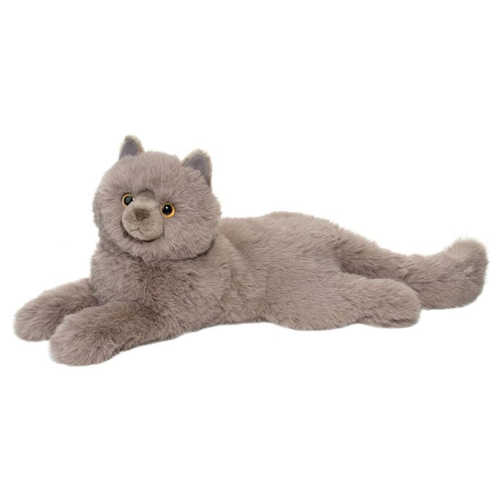 Douglas Juliette Grey Persian Cat 16 Inch Plush Stuffed Animal Toy - Perfect for Kids' Bedroom Decor, Gift Giving and Cat Lovers Collection