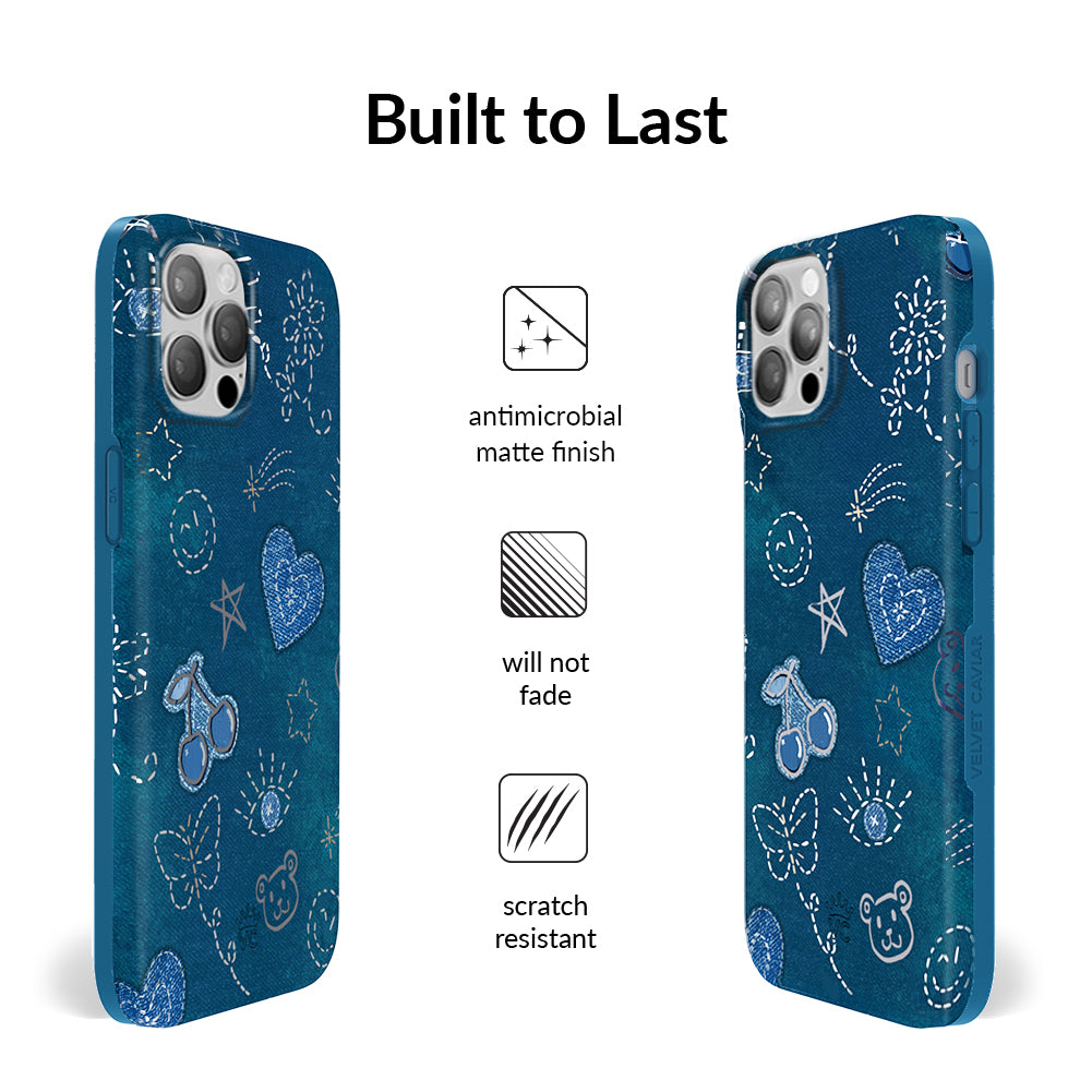 Stylish Blue Denim iPhone Case - Trendy & Protective Cover for iPhone 13/14/15 Pro Max - Perfect for Everyday Use, Travel & Fashion Accessories