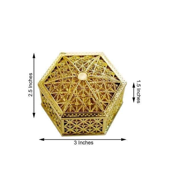 12-Piece Mini Hexagon Treasure Box Set - Small Jewelry Holder for Rings, Earrings & Trinkets - Perfect for Party Favors, Wedding Gifts & Home Decor Storage