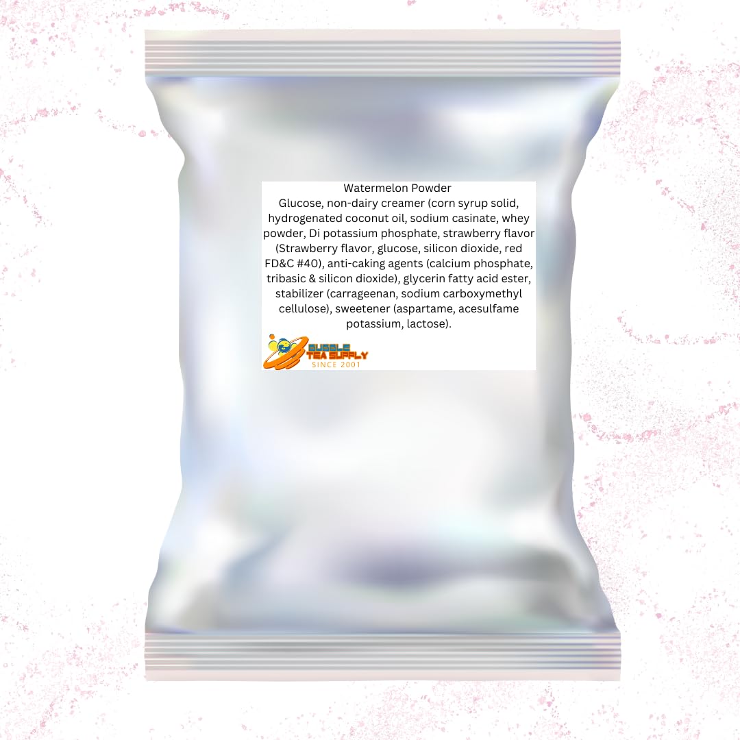 Premium Bubble Tea Powder Variety Pack - 2 Bags (80-90 Servings) for Tapioca Pearls, Fruit Milk Tea & Brown Sugar Boba - Instant Flavored Drink Mix - Perfect for Home Cafes, Parties & DIY Bubble Tea Shops - WATERMELON Flavor