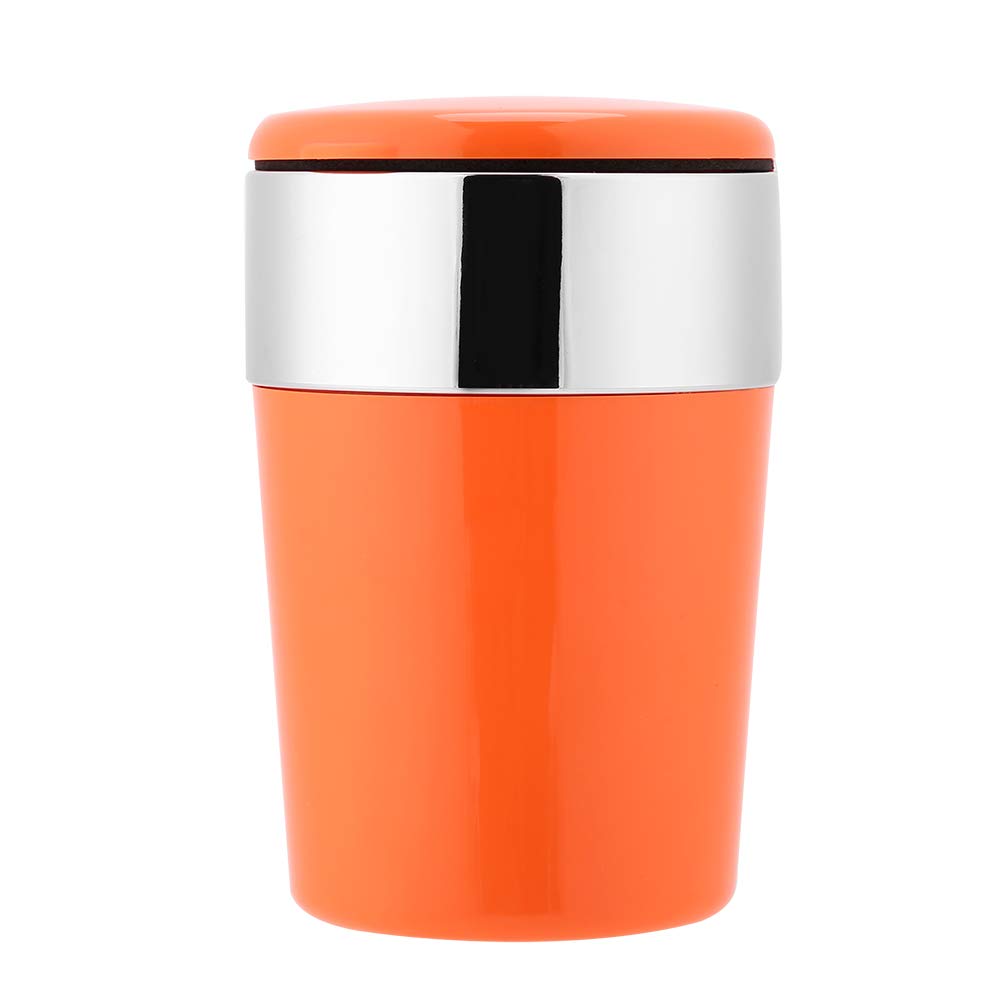 ABS Car Cigarette Ashtray Holder - Smokeless Portable Cup Stand for Vehicle & Home Use - Orange Cylinder Design for Cup Holders & Smoking Accessories - Perfect for Road Trips, Camping & Office Use