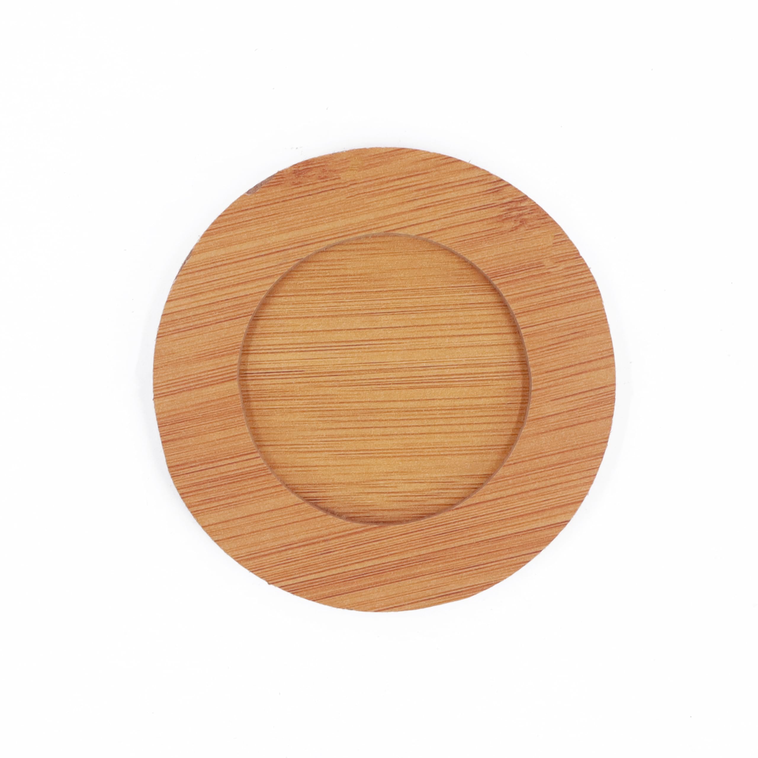 Eco-Friendly Wooden Drink Coasters Set of 6 - Round Heat Resistant Table Coasters for Coffee Mugs, Tea Cups & Glasses | Perfect for Home, Office & Restaurant Use