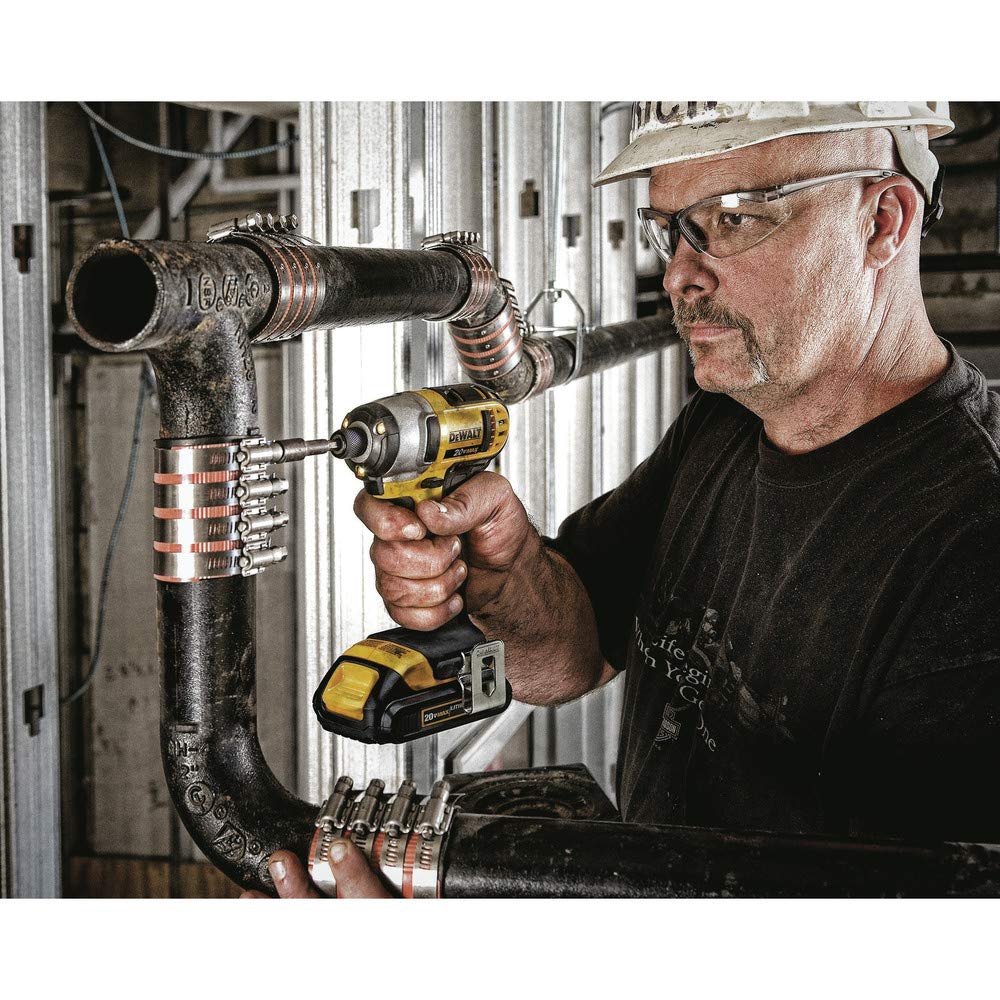 DEWALT 20V MAX Cordless Impact Driver Kit with 1/4-Inch Hex Chuck, Includes Battery and Charger (DCF885C1) - Perfect for DIY Projects, Construction, and Automotive Repairs