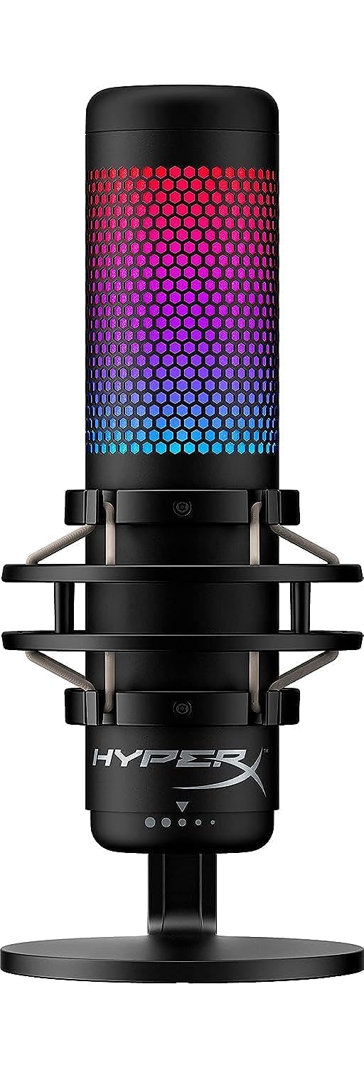 HyperX Cloud III Wireless Gaming Headset for PC, PS5, PS4 – Noise Cancelling Mic & QuadCast S RGB USB Condenser Microphone with Shock Mount – Perfect for Professional Gaming, Live Streaming & Podcast Recording