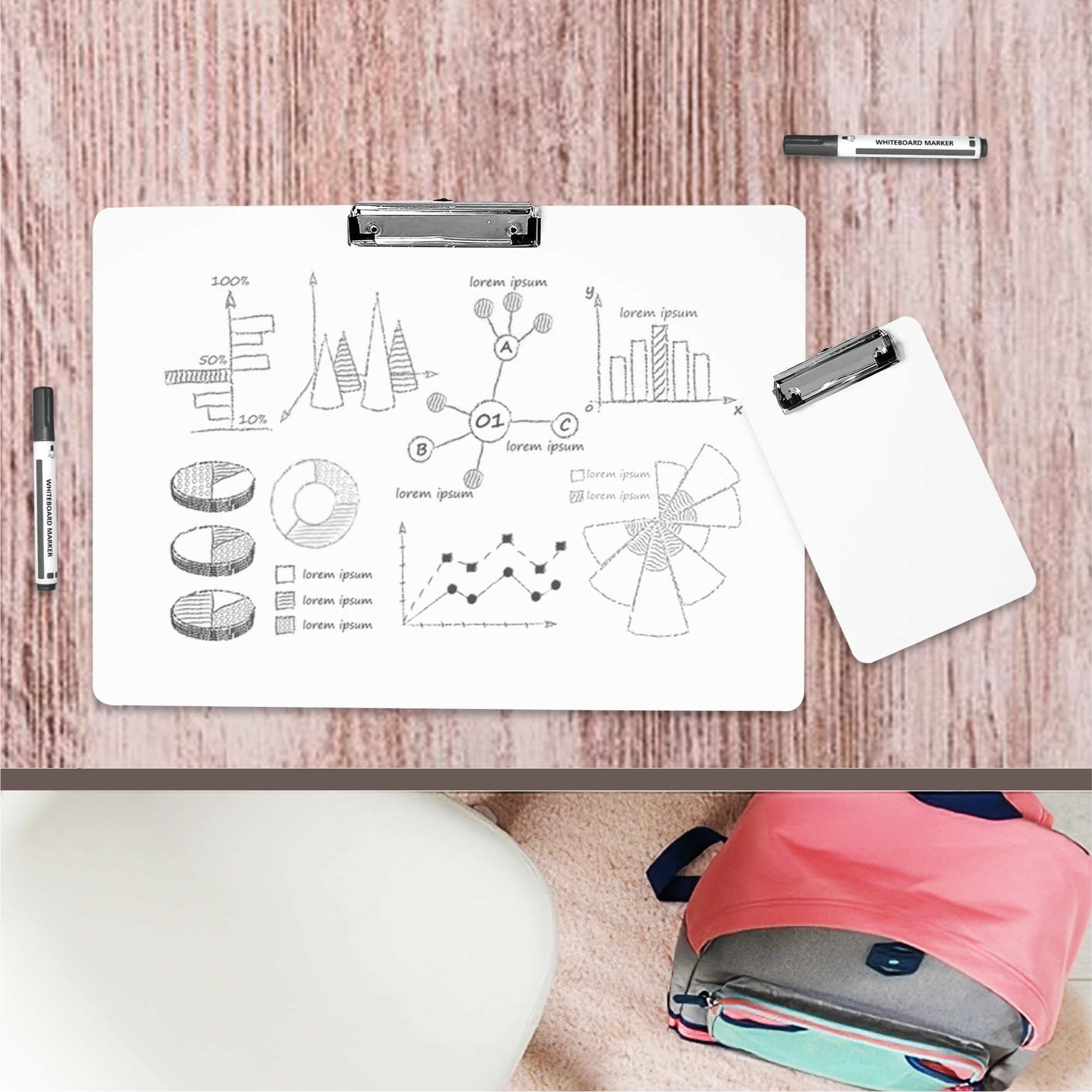 Janrax A5 Erasable Whiteboard Clipboard - Portable Dry Erase Board for Office, School & Home - Perfect for Notes, To-Do Lists & Planning