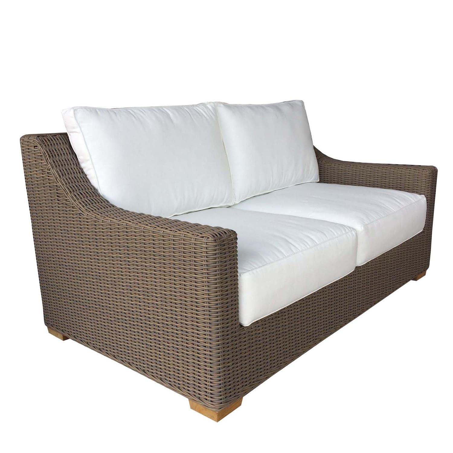 Padma Nautilus Outdoor Loveseat - Waterproof Patio Furniture for Garden, Poolside & Backyard - Comfortable 2-Person Weather-Resistant Wicker Sofa