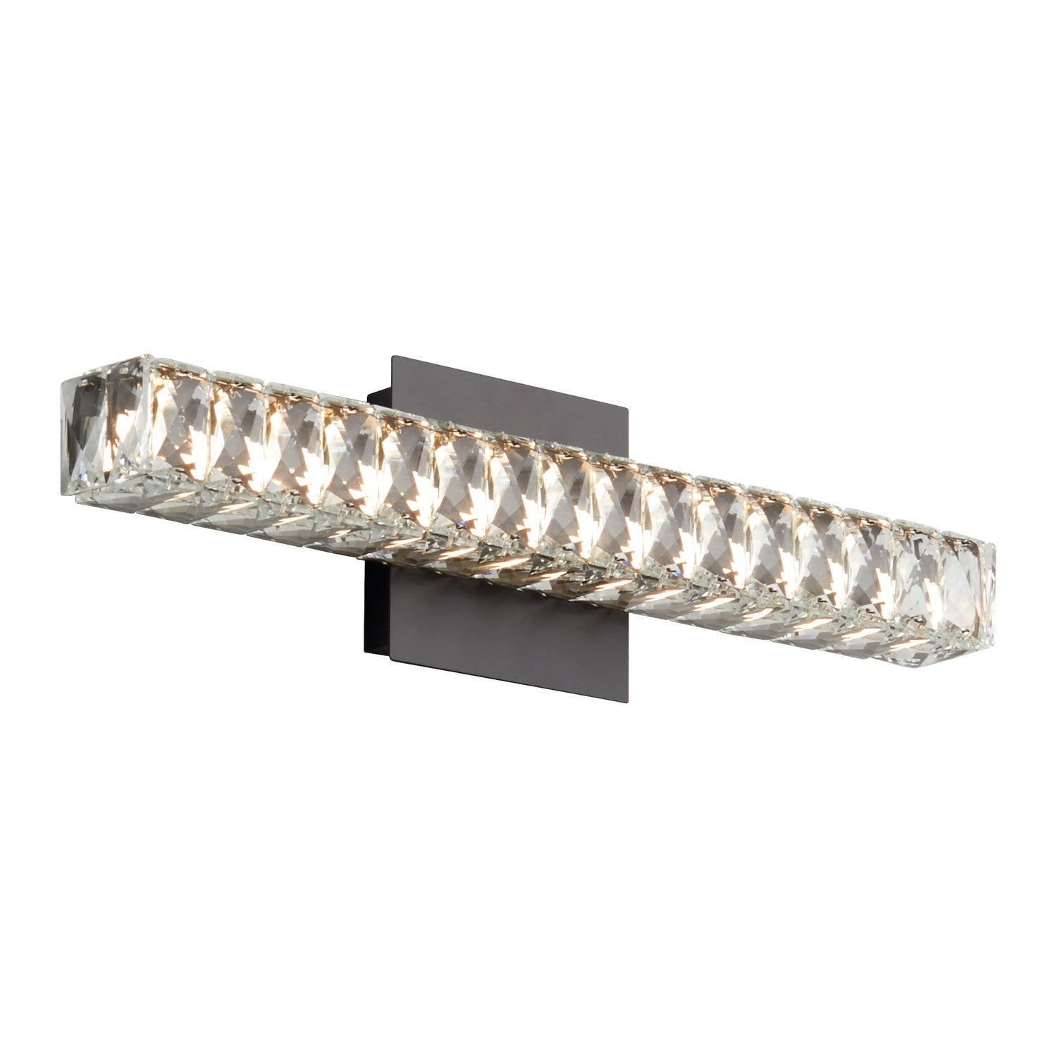 Oxygen Elan 3 573 15 Inch Modern Vanity LED Wall Light Fixture in Black - Perfect for Bedroom, Bathroom & Dressing Room Lighting