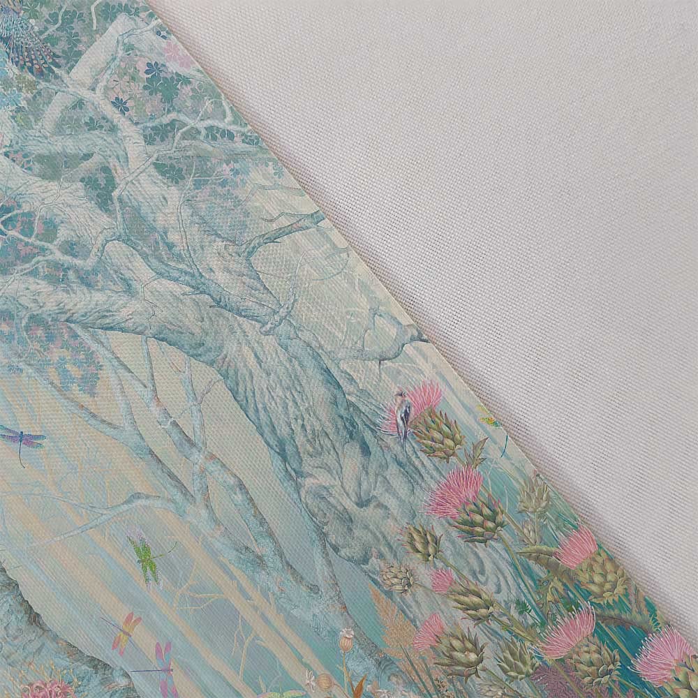 Enchanted Forest Shower Curtain - Vibrant Fairytale Woodland Jungle Design with Trees, Birds & Flowers - 69x70 Inch Waterproof Fabric Bathroom Decor for Christmas & Year-Round Use - Perfect for Kids' Bathrooms, Nursery Decor or Fantasy-Themed Home Design