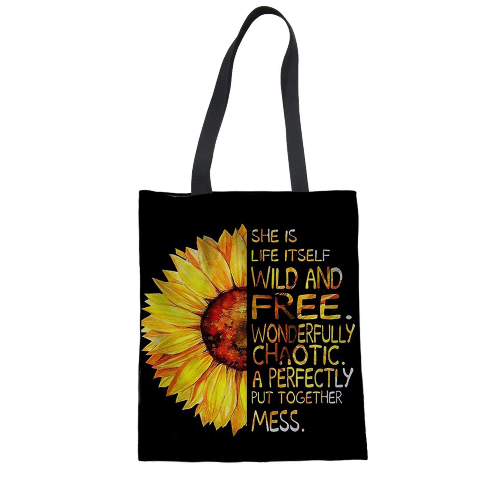Stylish Snilety Canvas Shoulder Handbag for Women & Men - Large Tote with Inner Pockets - Perfect for Work, Travel & Daily Use