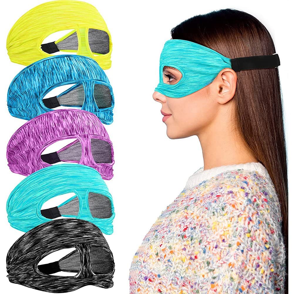 Koanhinn 5-Pack VR Eye Sweatband - Breathable Virtual Reality Headset Cover & Accessories for Oculus Quest, HTC Vive - Perfect for Gaming, Fitness & Long VR Sessions