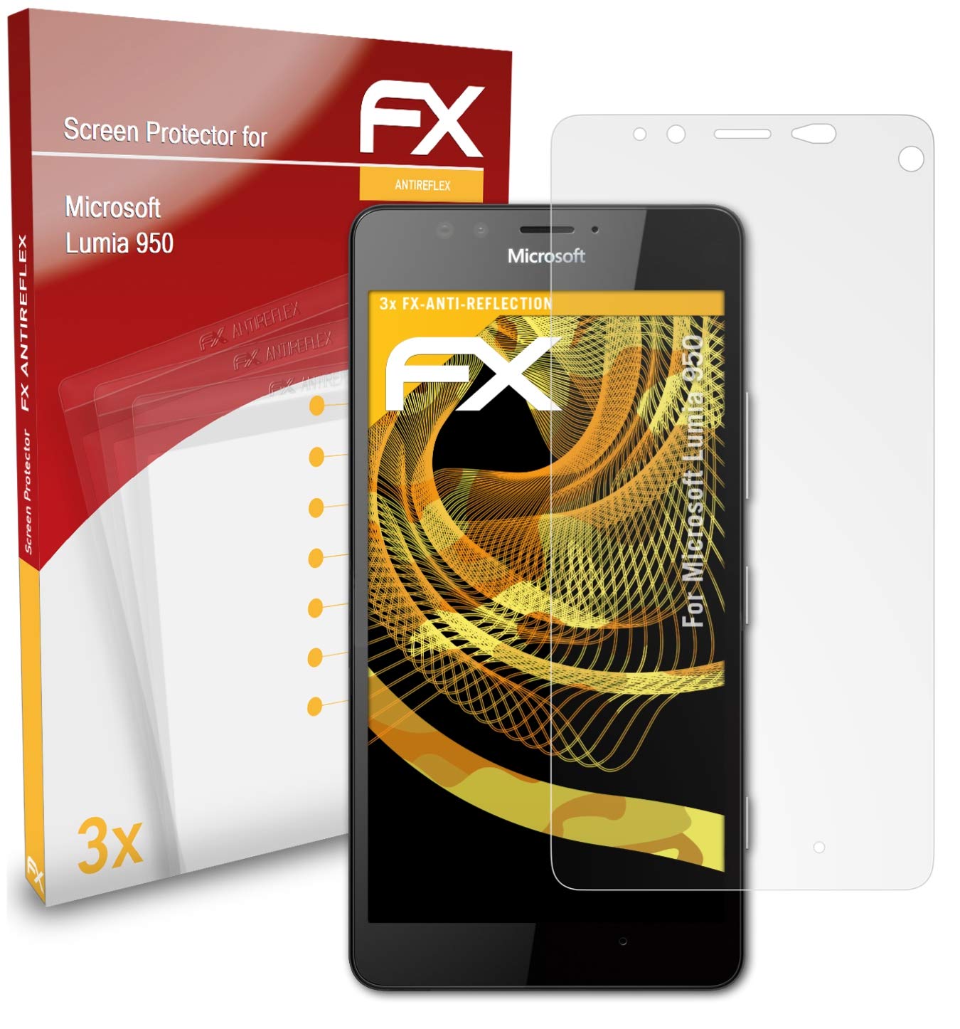 Tempered Glass Screen Protector for Microsoft Lumia 950 - Anti-Glare & Shockproof Screen Protector Film (3-Pack) - Perfect for Work, Travel & Everyday Protection