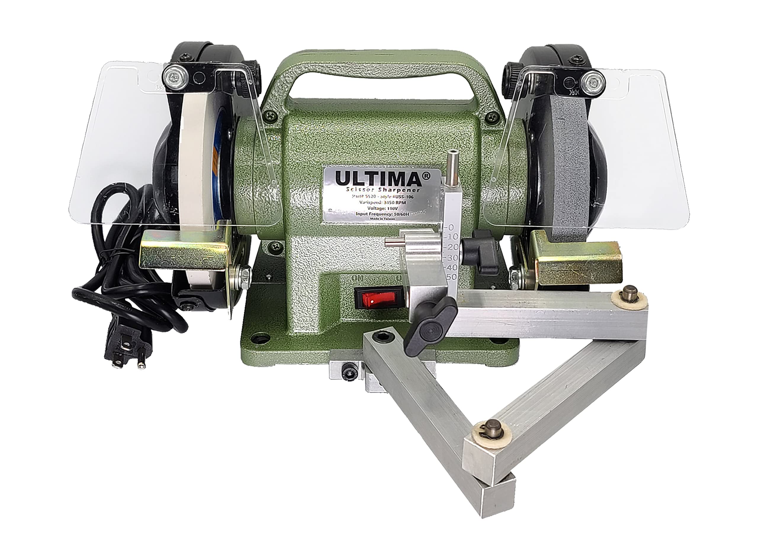 Ultima Scissor Sharpener - Professional Benchtop Grinder & Polisher with Convexing Clamp for High-Quality Scissor & Shear Sharpening | Perfect for Salon, Barber, Kitchen & Crafting Tools