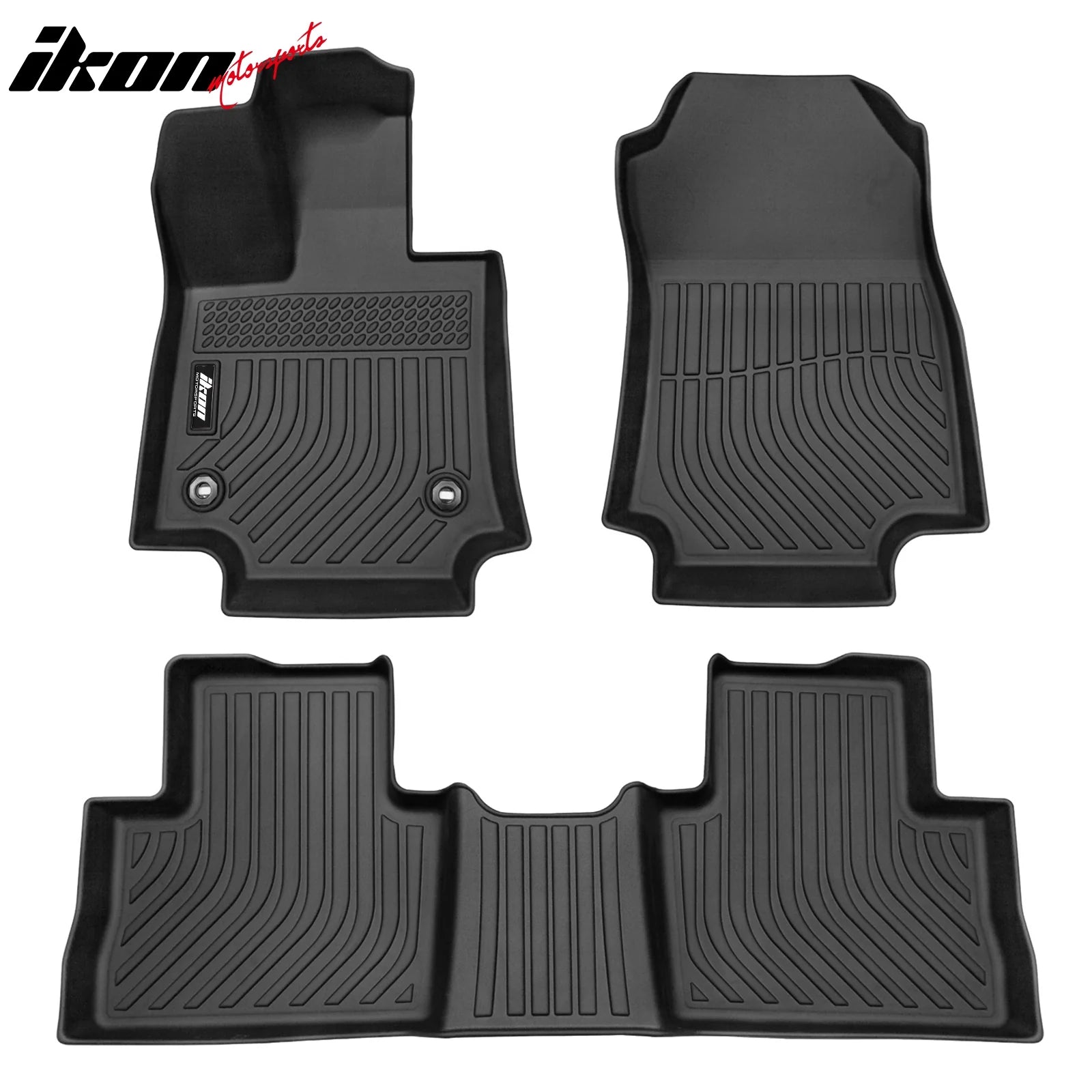 2019-2025 Toyota RAV4 Floor Mats (Non-Hybrid) - 3D Molded All-Weather TPE Floor Liners for 1st & 2nd Row - Black Car Interior Protection - Perfect for Winter, Rainy Days & Off-Road Adventures