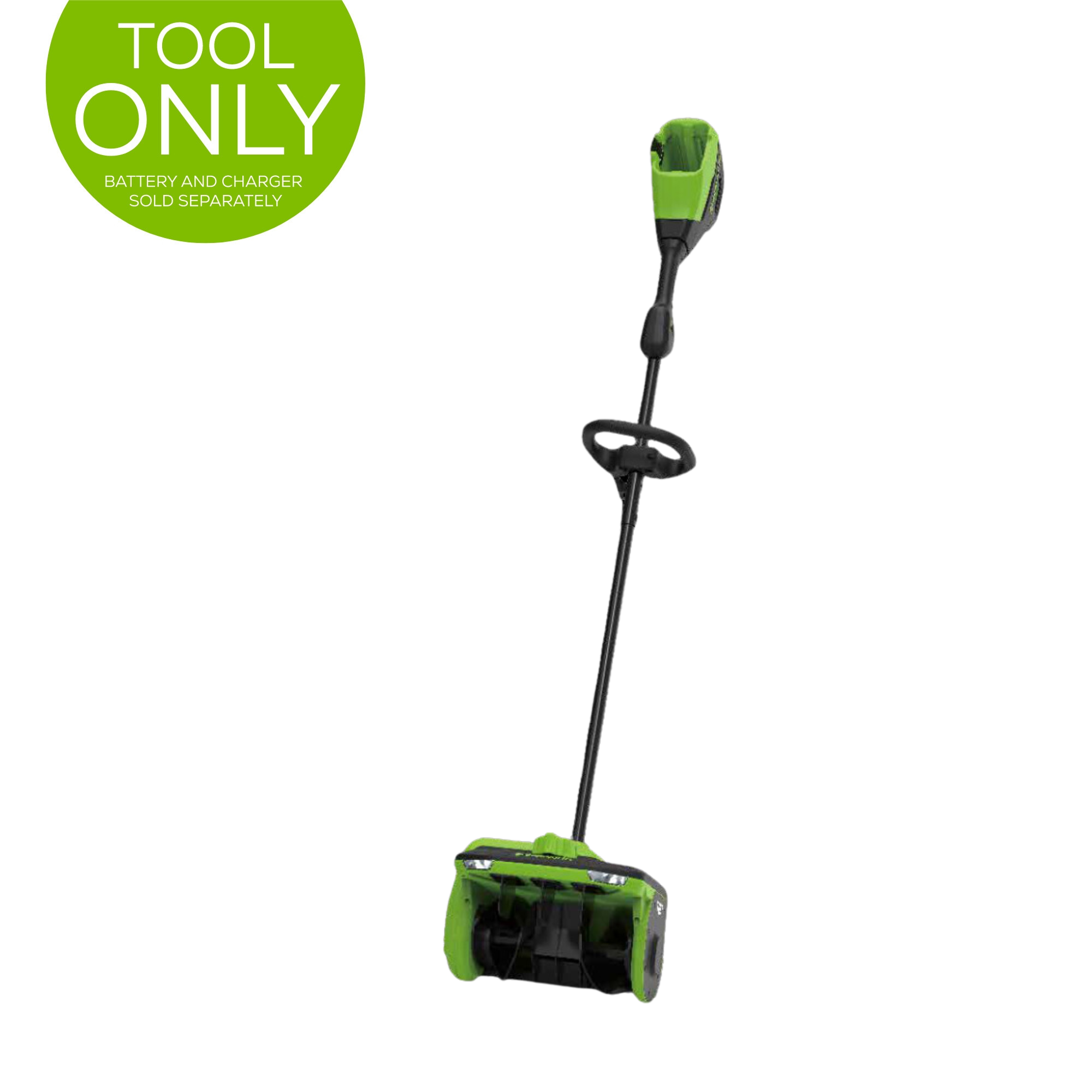 80V 12-Inch Cordless Battery LED Snow Shovel with Directional Vanes (Tool Only) - Perfect for Driveway, Sidewalk & Stair Snow Removal in Winter