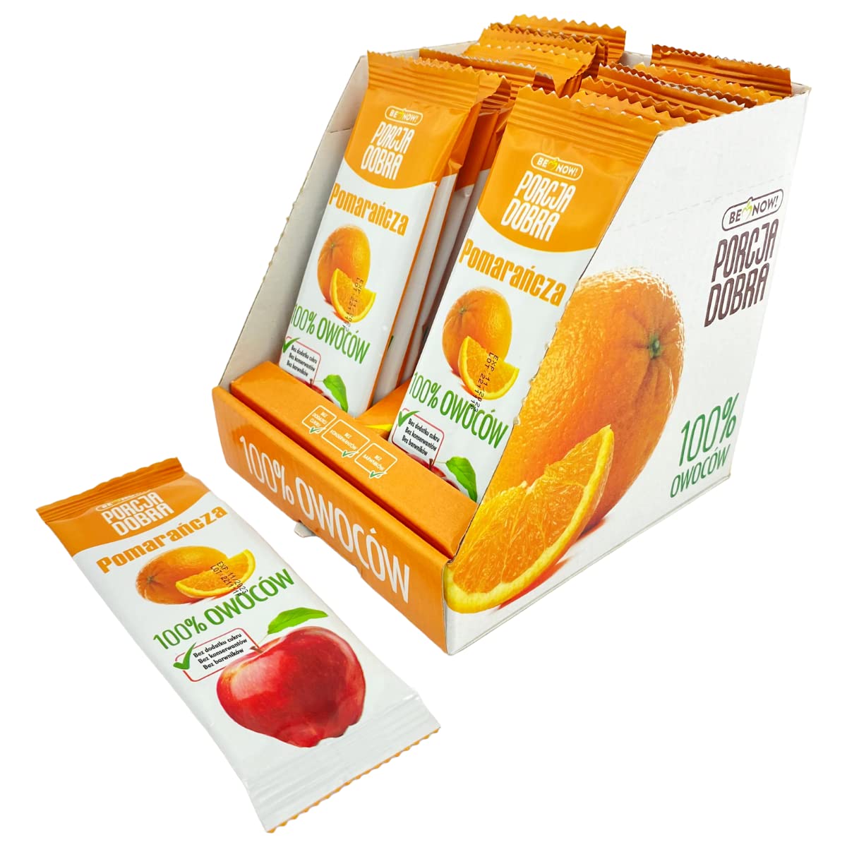 Healthy Fruit Snacks - Apple & Orange Flavored (Pack of 24) | 100% Natural, Sugar Free, Vegan, Non-GMO, Gluten-Free | Perfect for Kids Lunch Boxes, Office Snacks & On-the-Go Energy Boost