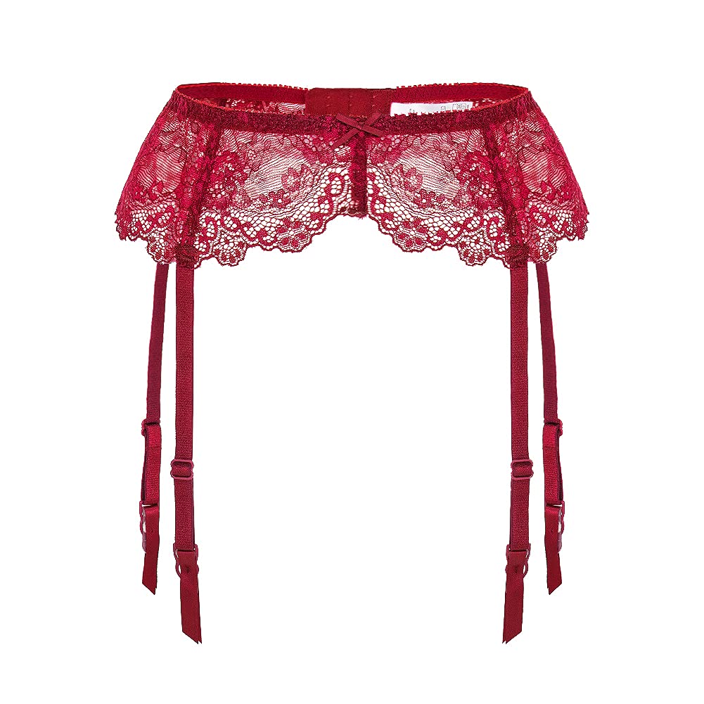 Sexy Lace Garter Belt for Women - Adjustable Thigh High Stockings Holder - Perfect for Bridal Lingerie, Boudoir Photography & Special Occasions