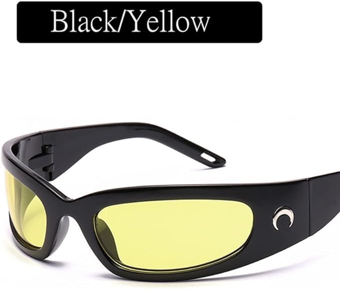 Trendy Y2K Wrap Around Sunglasses for Women & Men - Unisex Retro Style UV Protection Shades for Beach, Driving, and Outdoor Activities