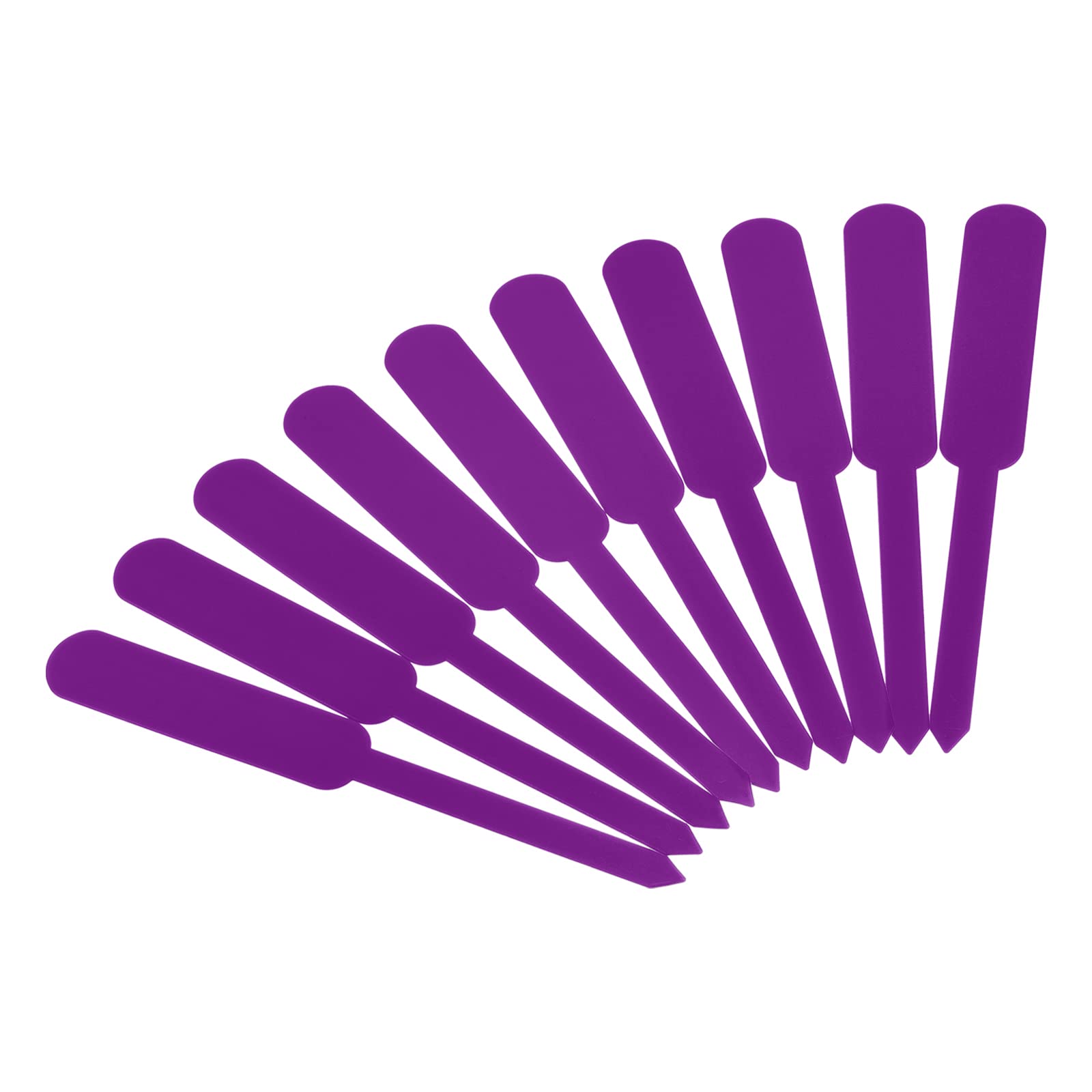 PATIKIL 100Pcs Purple PP Rectangle Plant Labels - Waterproof Garden Markers for Indoor & Outdoor Plants, Seedlings, Herbs - Perfect for Gardening, Organizing, and Plant Identification
