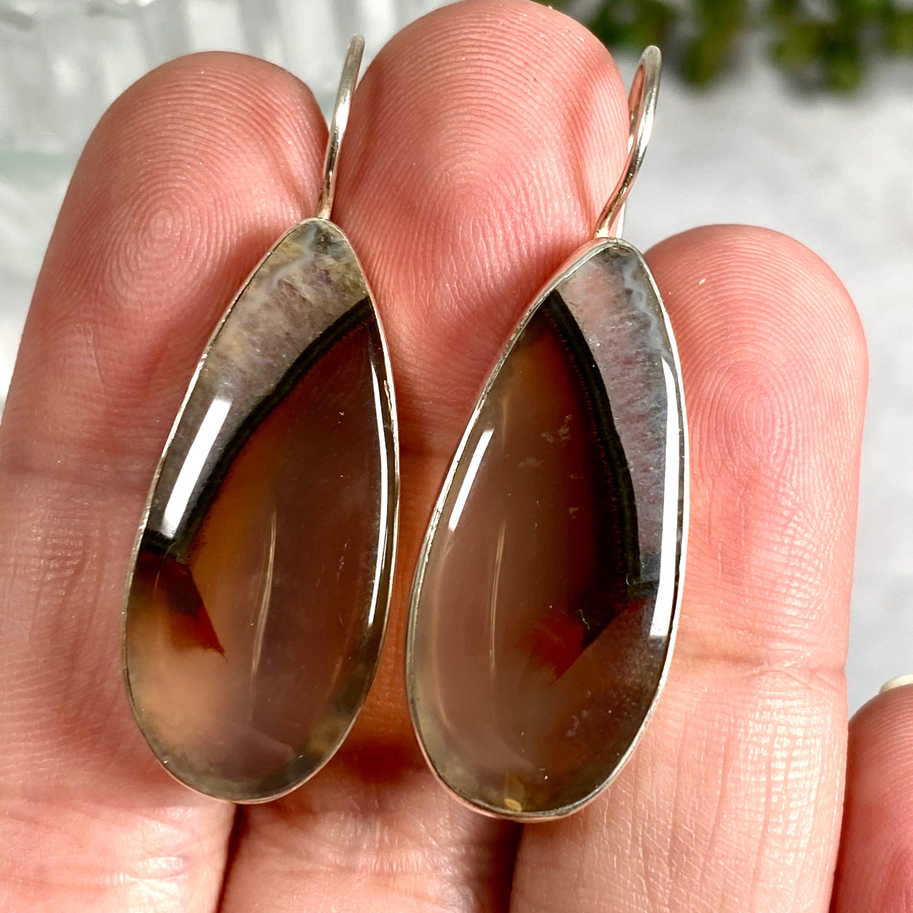 Sardonyx Teardrop Fixed Hook Earrings for Women - Elegant Dangle Jewelry KEGJ1144 - Perfect for Parties, Weddings & Evening Events