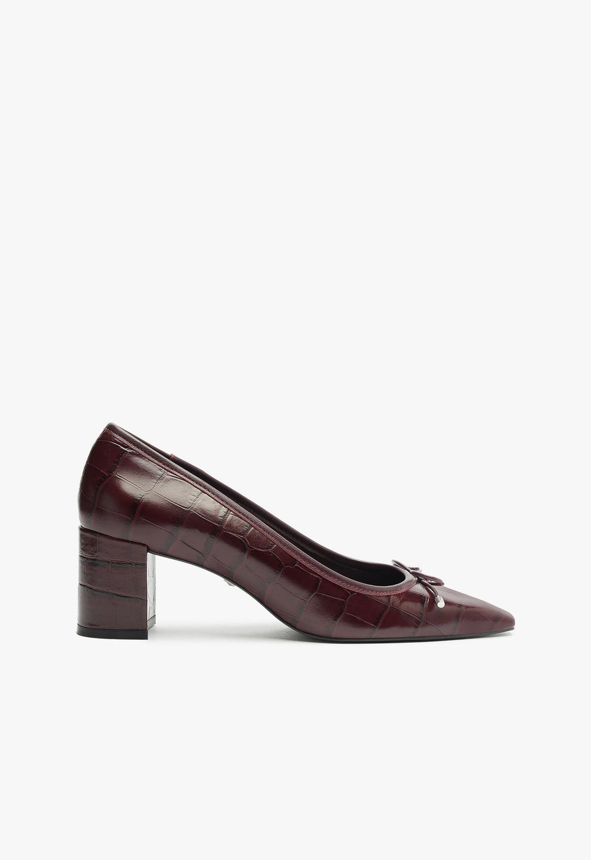 Arissa Crocodile Embossed Leather Pump Shoes - Women's Mid Heel (3.5 Inch) Dress Pumps for Office, Party & Wedding - Style F24 S2193800080012