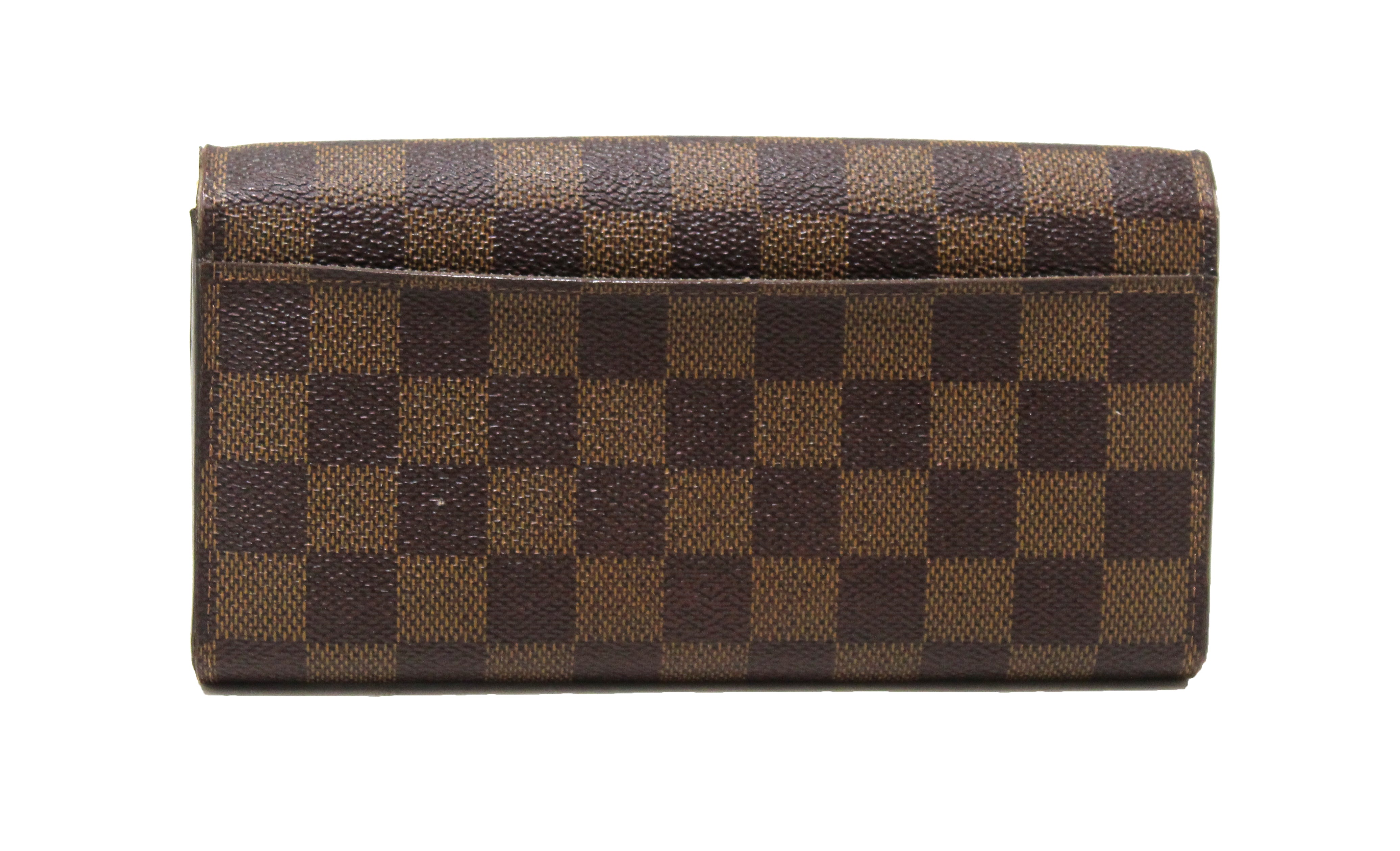 Authentic Louis Vuitton Damier Ebene Canvas Sarah Wallet - Luxury Women's Bifold Wallet with Multiple Card Slots & Zip Coin Pocket - Perfect for Everyday Use, Travel & Gift Giving