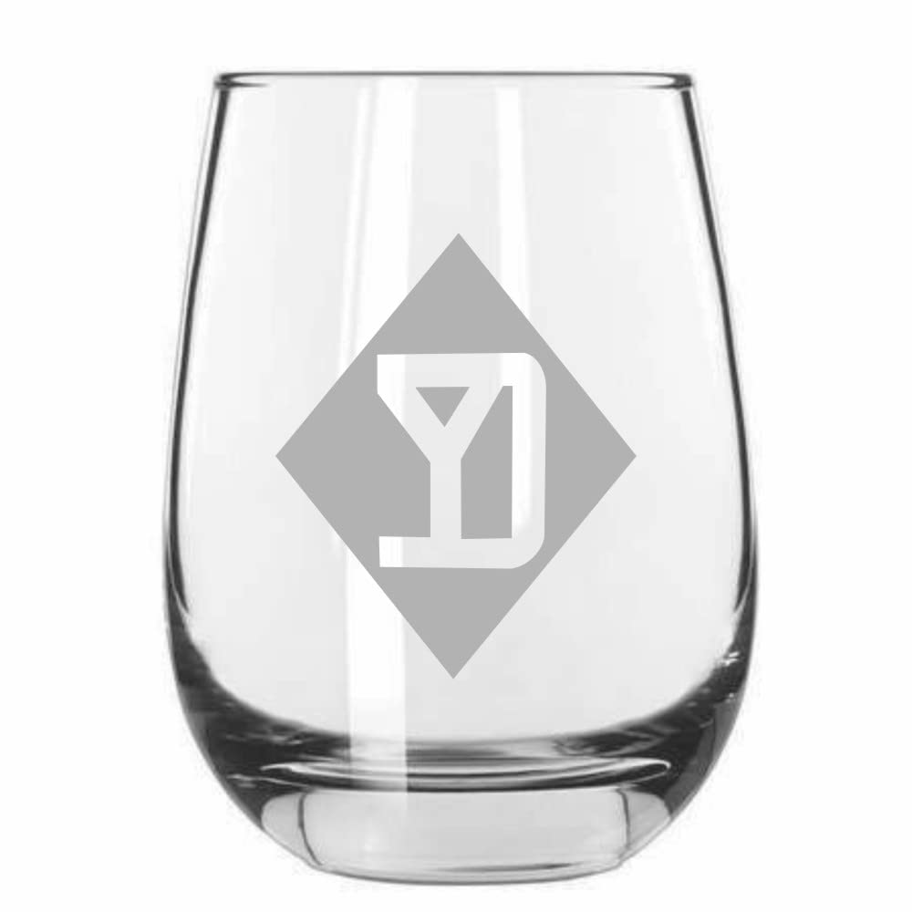 Custom 26th Infantry Division Military Wine Glass - 15.25oz Stemless for Gifts & Home Decor