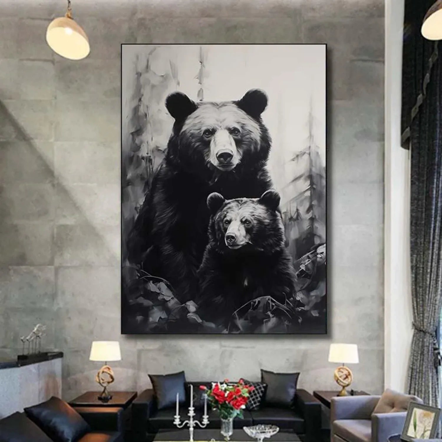 Animal Art Painting #AP161 - Handmade Canvas Wall Decor for Living Room, Bedroom & Office | Wildlife & Nature Inspired Artwork