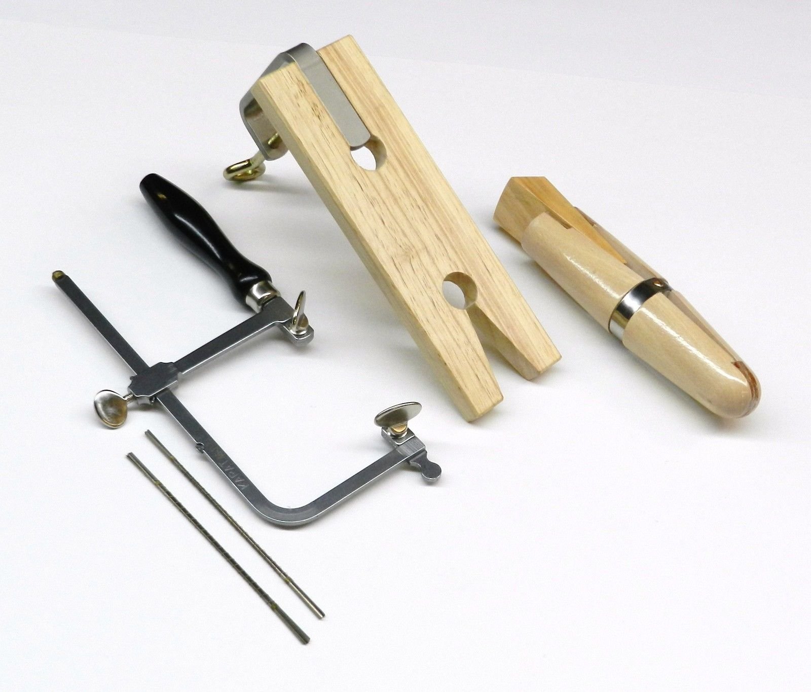JTS Jewelry Making Tools Kit with Bench Pin, Saw Frame, Saw Blades & Ring Clamp - Essential Supplies for DIY Jewelry Crafting & Metalworking Projects