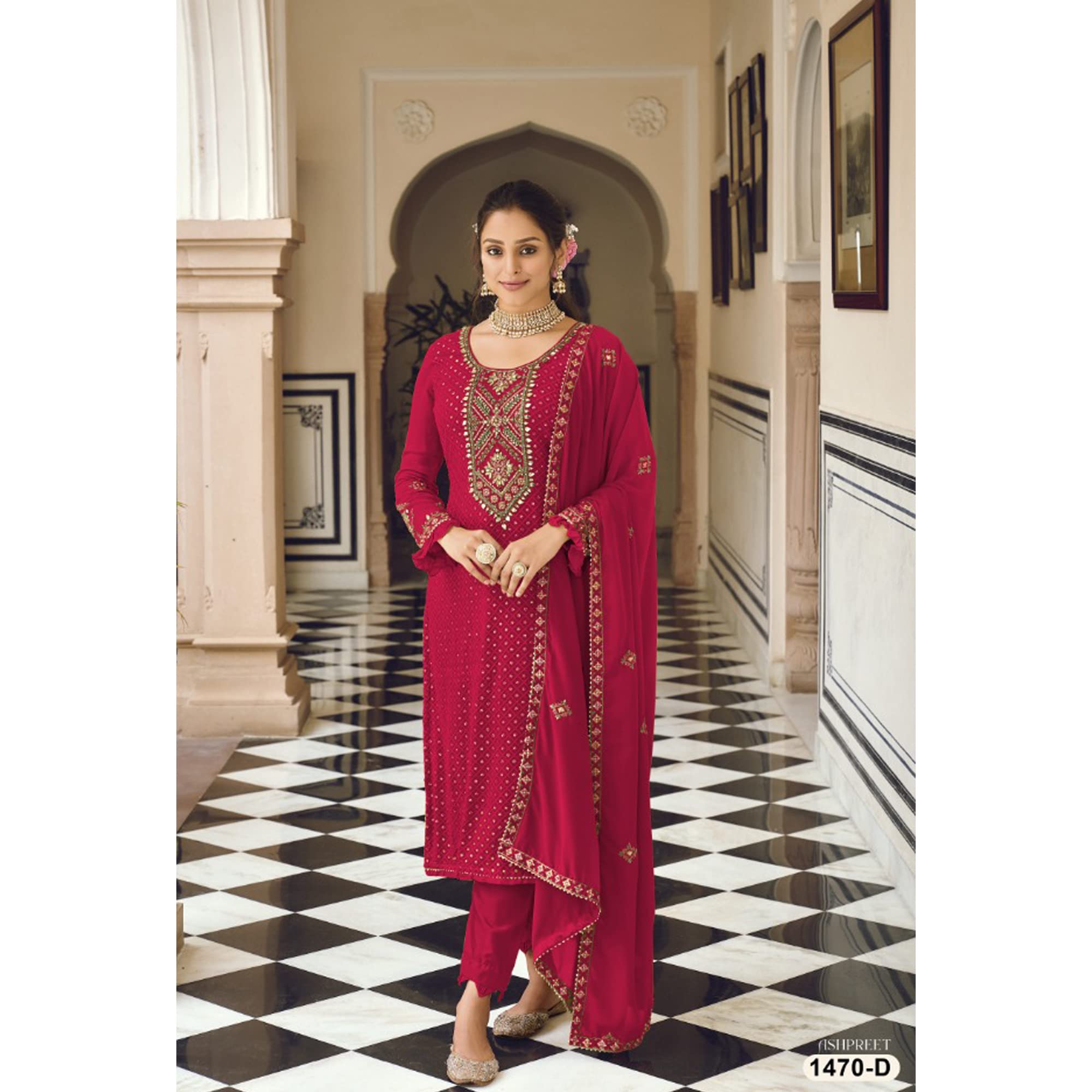 Indian Designer Women's Shalwar Kameez Suits - Pakistani Ethnic Party Wear with Churidar Pants | Elegant Traditional Dress for Weddings, Festivals & Special Occasions