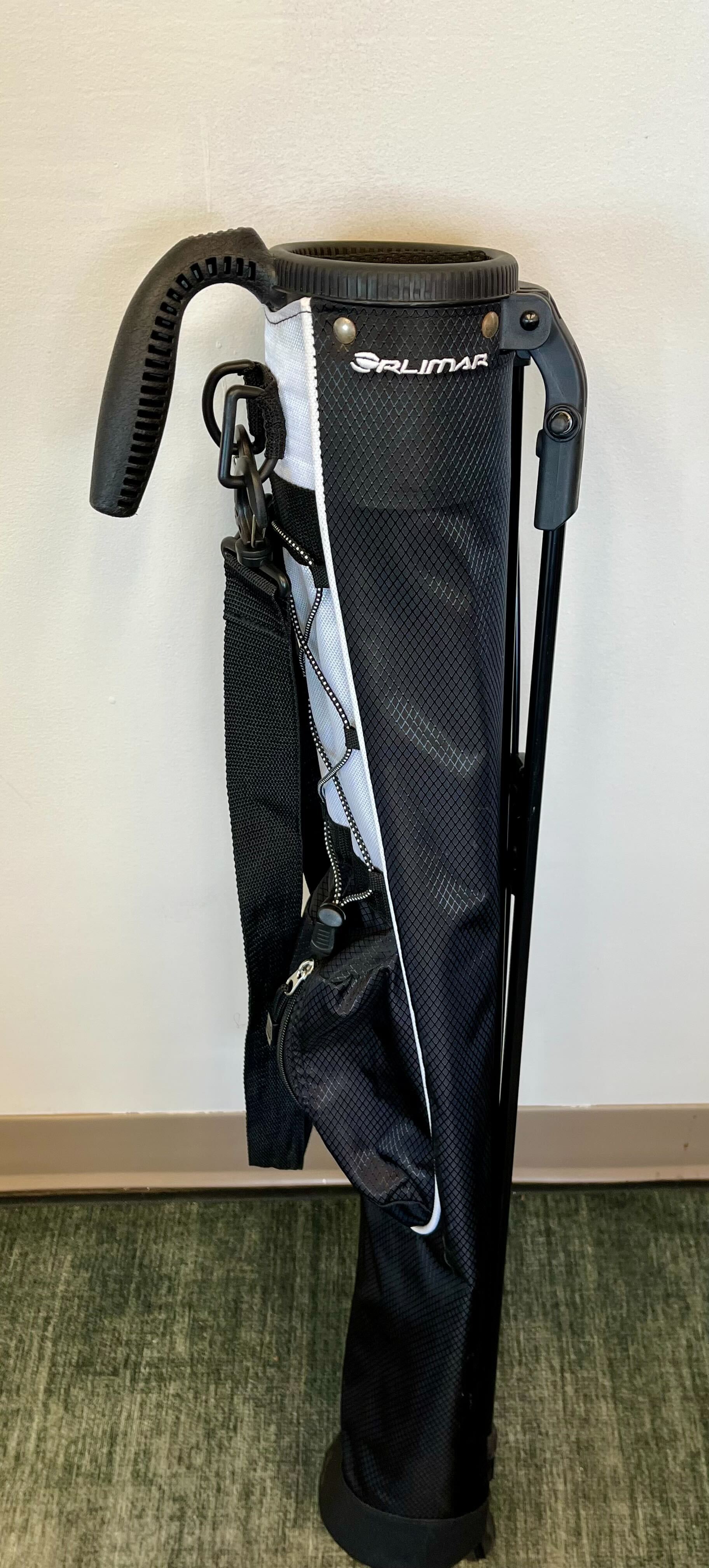 Orlimar Lightweight Sunday Carry Golf Bag - Black/White | Perfect for Pitch & Putt, Travel & Weekend Golfing