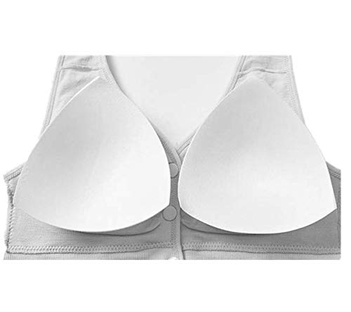 3 Pack Women's Front Close Smooth Back Sports Bras - Seamless Light Support Sleep Underwear for Yoga, Gym & Lounge Wear - Easy On/Off Comfort Bras for Active Women