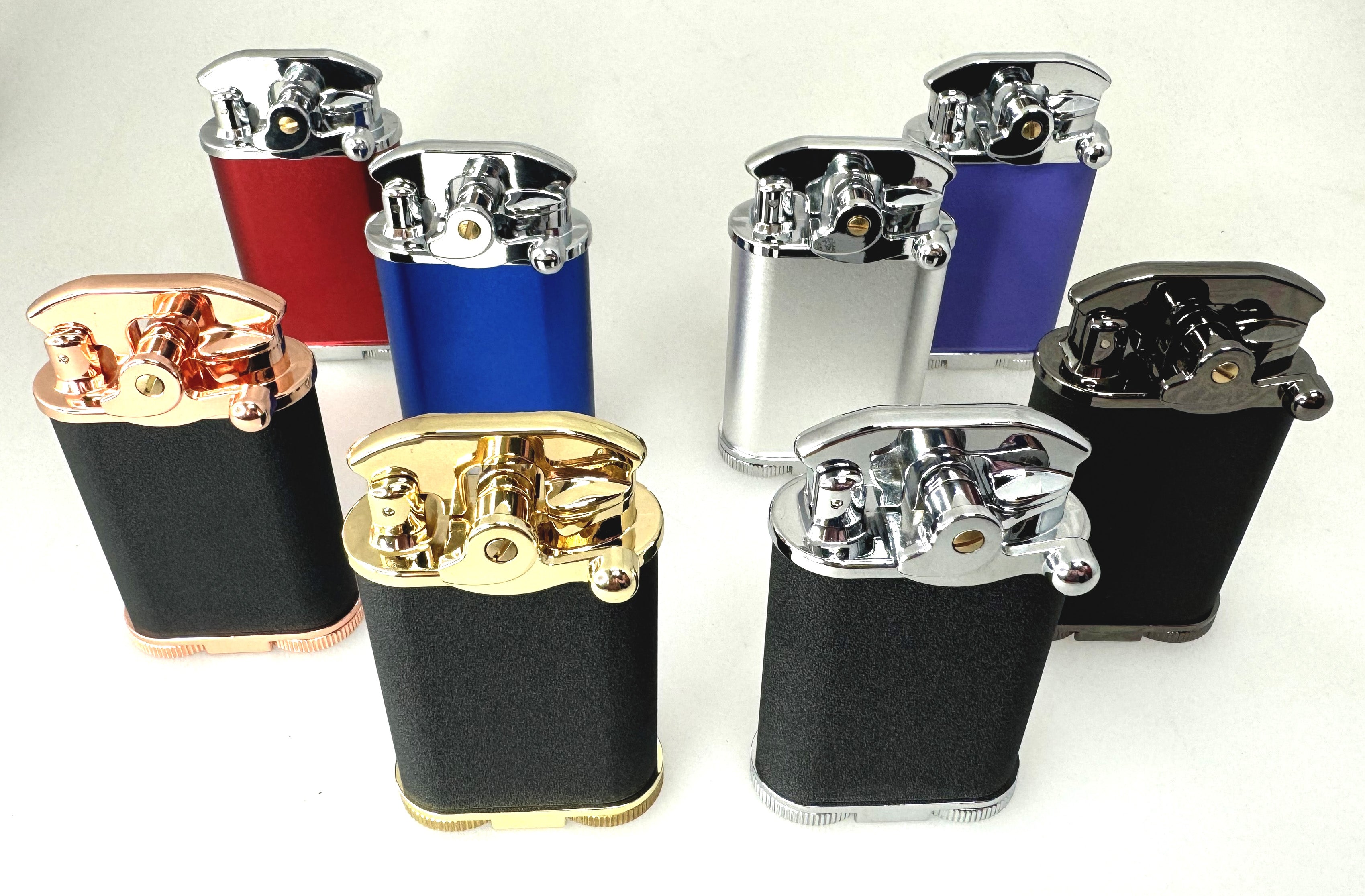 Visol Retro Butane Torch Lighter - Triple Flame Refillable Gas Lighter with Built-in Cutter, Detachable Poker & Windproof Adjustable Flame - Black & Chrome - Perfect for Cigars, Camping, BBQ & Outdoor Use