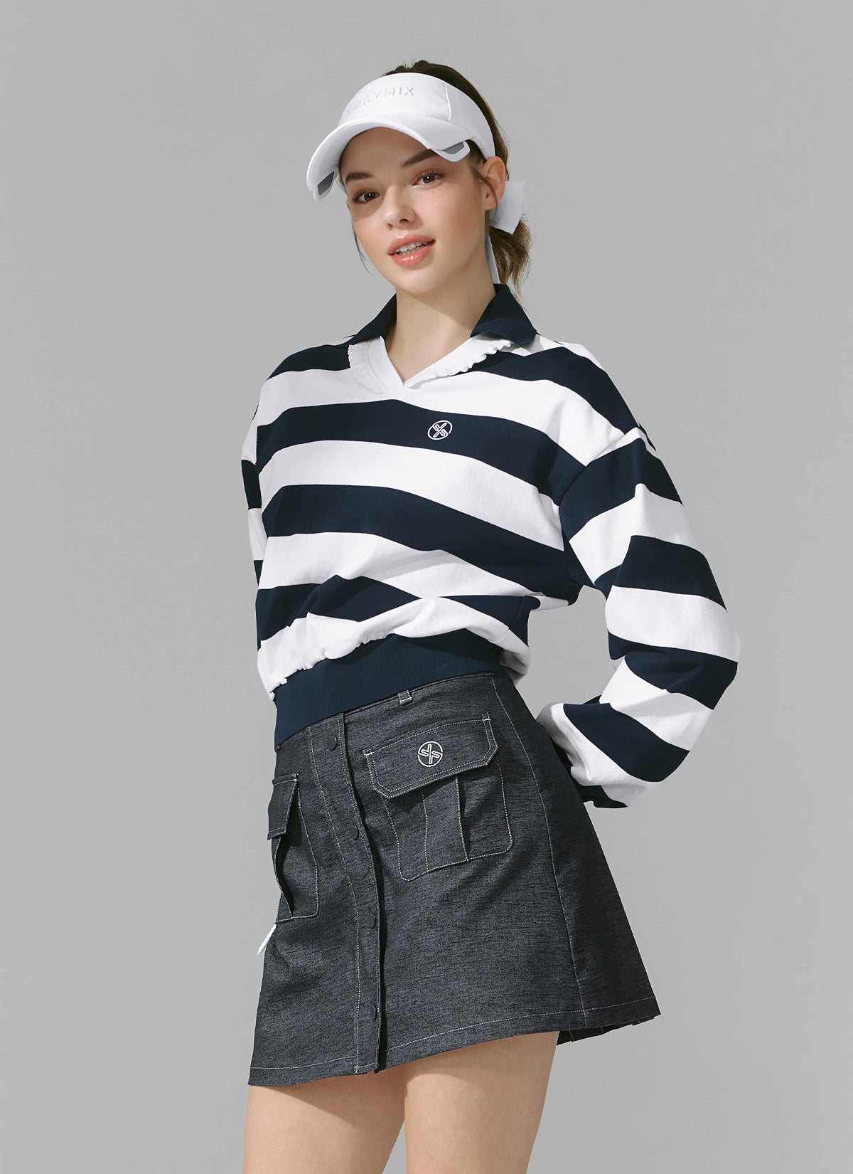 Elegant Ruffle Stripe V-Neck Long Sleeve Blouse for Women | Fashionable Office & Party Wear | Perfect for Work, Date Night and Special Occasions
