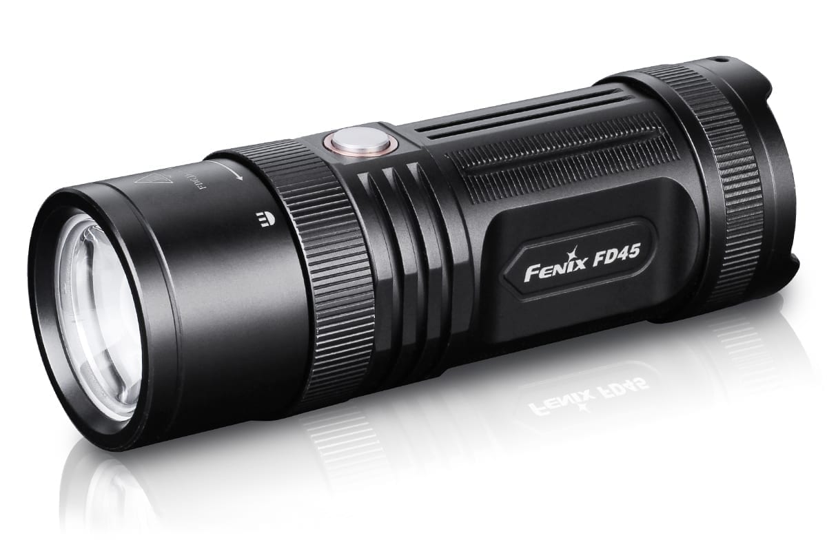 Fenix FD45 High-Power Focus Flashlight - 1000 Lumens, Rechargeable, Waterproof - Ideal for Camping, Hiking, and Emergency Use