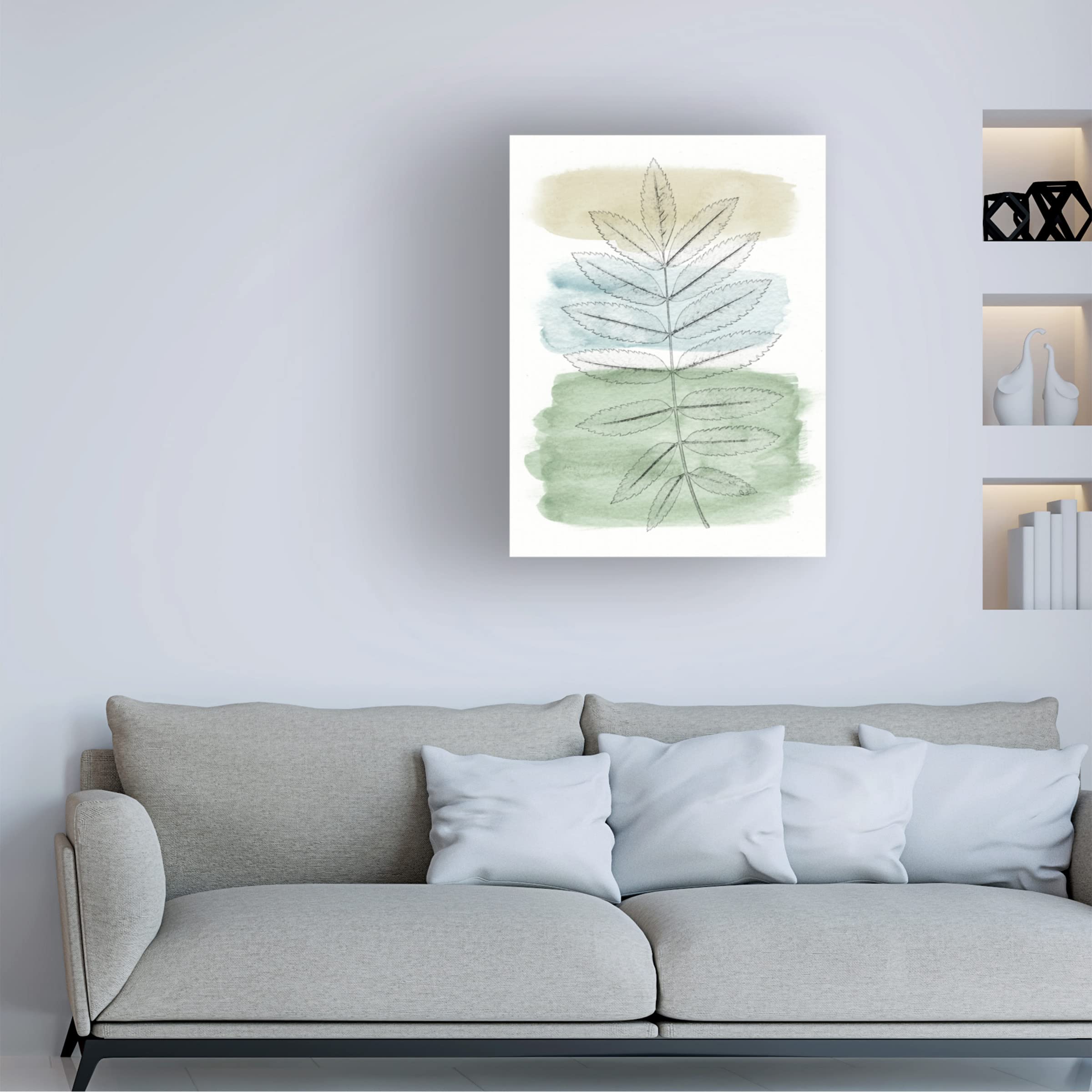 Trademark Fine Art 'Spring Branch II' Canvas Wall Art by Alonzo Saunders - Modern Floral Painting for Living Room, Bedroom & Office Decor