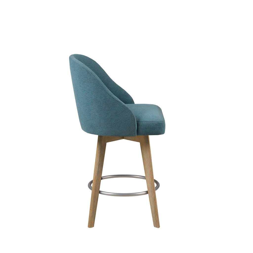 Swivel Bar Stool - Adjustable Height Counter Stool with 360° Rotation, Padded Seat & Sturdy Metal Base - Perfect for Kitchen Islands, Breakfast Bars & Home Bars