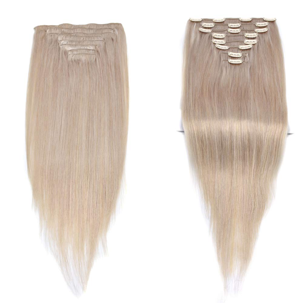 100% Real Remy Human Hair Extensions Clip-In 8 Pieces 20