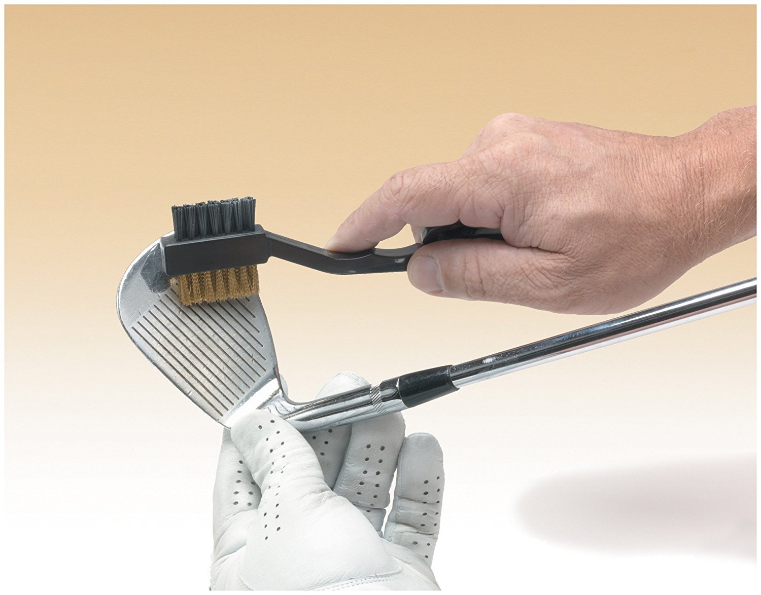 Premium Golf Club Brush & Groove Cleaner - Dual-Ended Golf Club Scrubber for Irons & Woods - Perfect for Golf Course, Driving Range & Home Practice