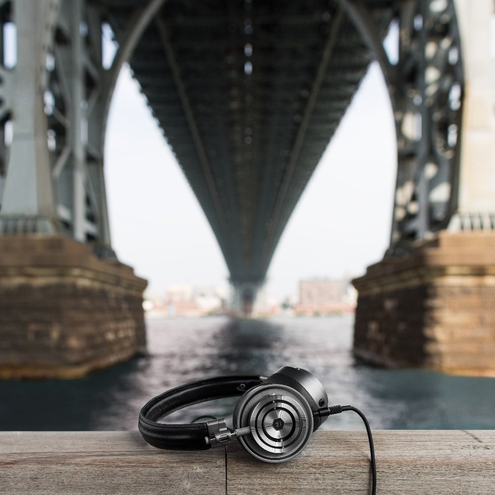Master & Dynamic MH30 Foldable Premium Leather On-Ear Headphones - High Fidelity Sound, Luxe Gunmetal Finish (Renewed) - Perfect for Travel, Commuting & Office Use