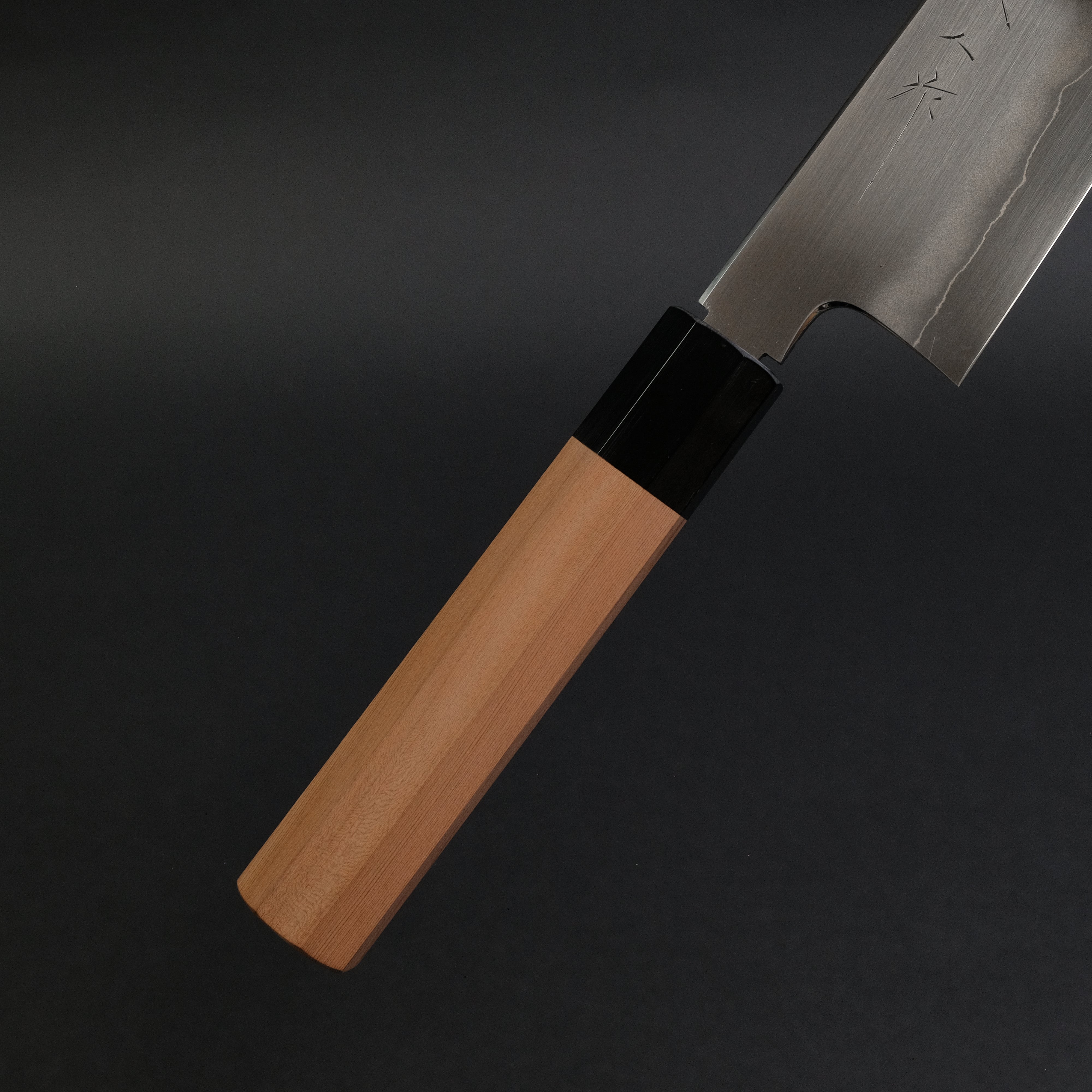 Premium Tetsujin Silver #3 210mm Gyuto Japanese Chef Knife with Yakusugi Cedar Handle - Perfect for Sushi, Meat Cutting & Professional Kitchen Use