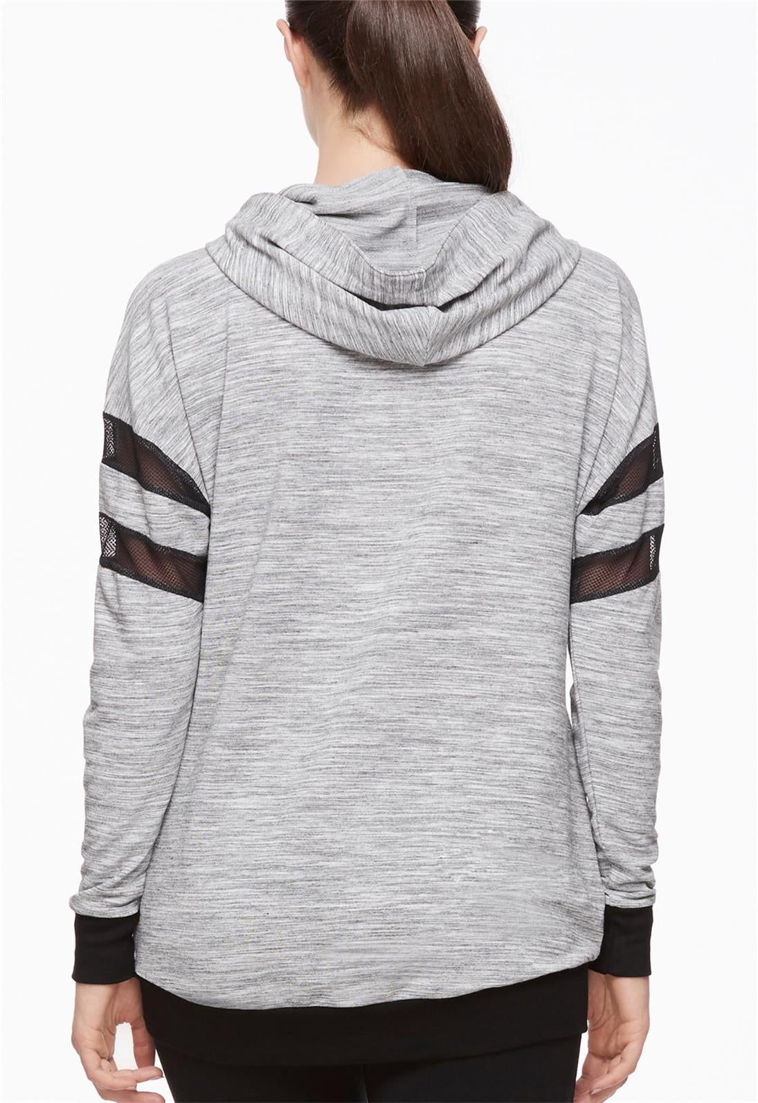 Fleur't With Me Athletic Mesh Insert Hoodie - Breathable Workout Top for Women | Gym, Running & Yoga Wear