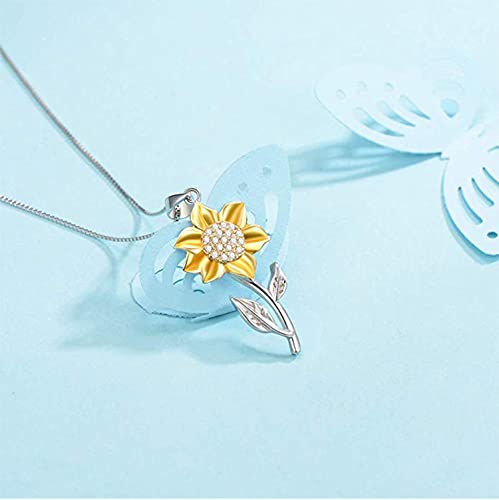 Sunflower Pendant Necklace for Women - Yellow Floral Jewelry Gift for Girls, Daughter, Sister - Perfect for Christmas, Birthday, Anniversary - Elegant Accessory for Parties, Weddings & Everyday Wear