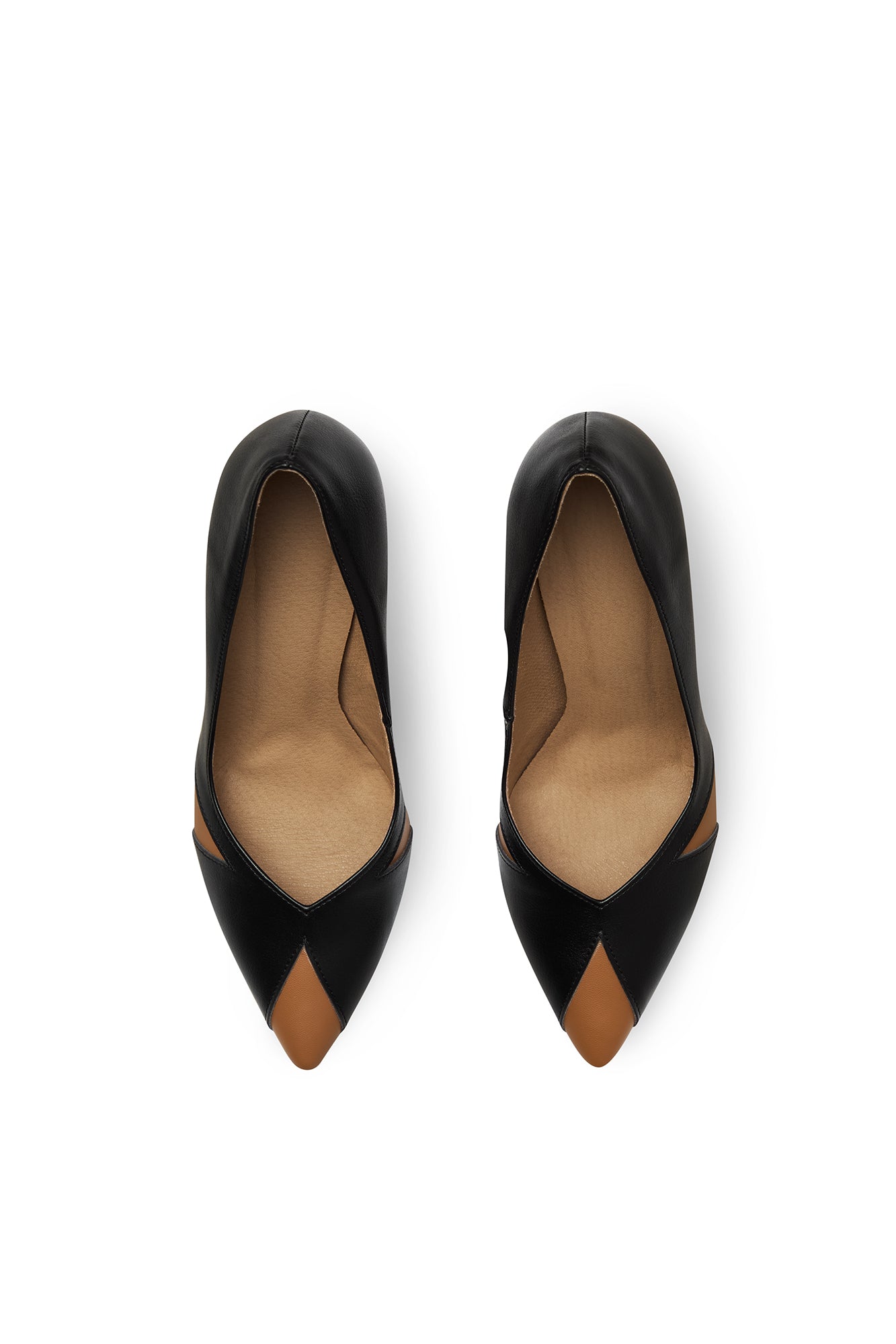 Vegan Leather Heels for Women - Ivo Mushroom & Grape Leather High Heels in Black & Caramel | Comfortable Dress Shoes for Office, Party & Special Occasions