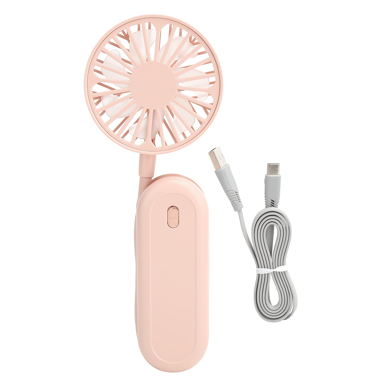 Portable Neck Fan with 1200mAh Removable Battery - Hands-Free Personal Cooling Fan for Outdoor, Sports, Travel & Office Use - Lightweight & Adjustable Hanging Design