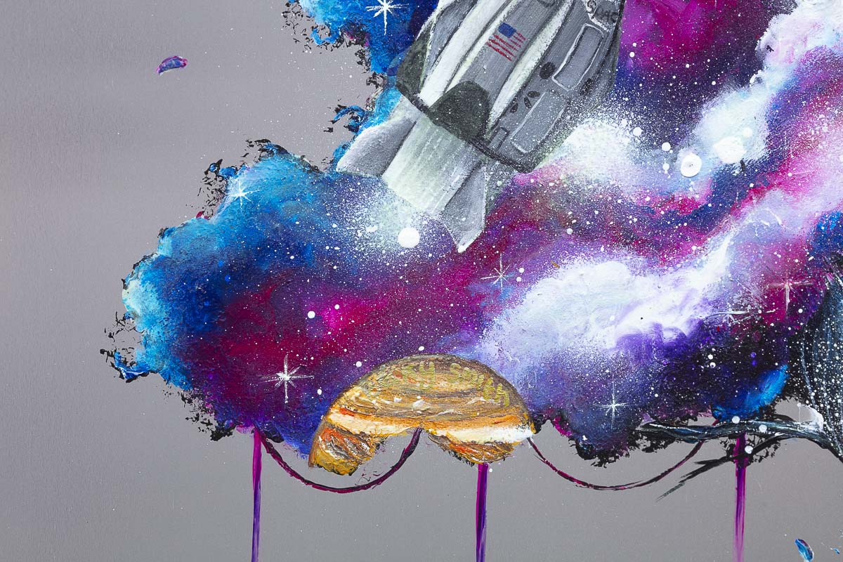 Original 'A Galaxy of Our Own' Artwork - Unique Space-Themed Wall Decor for Home & Office | Perfect Gift for Sci-Fi Lovers & Astronomy Enthusiasts