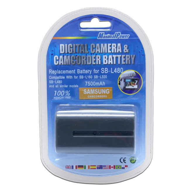 Original Samsung SB-L480 Replacement Camera Battery - Long-Lasting Power for Samsung Digital Cameras - Perfect for Travel, Photography, and Outdoor Adventures