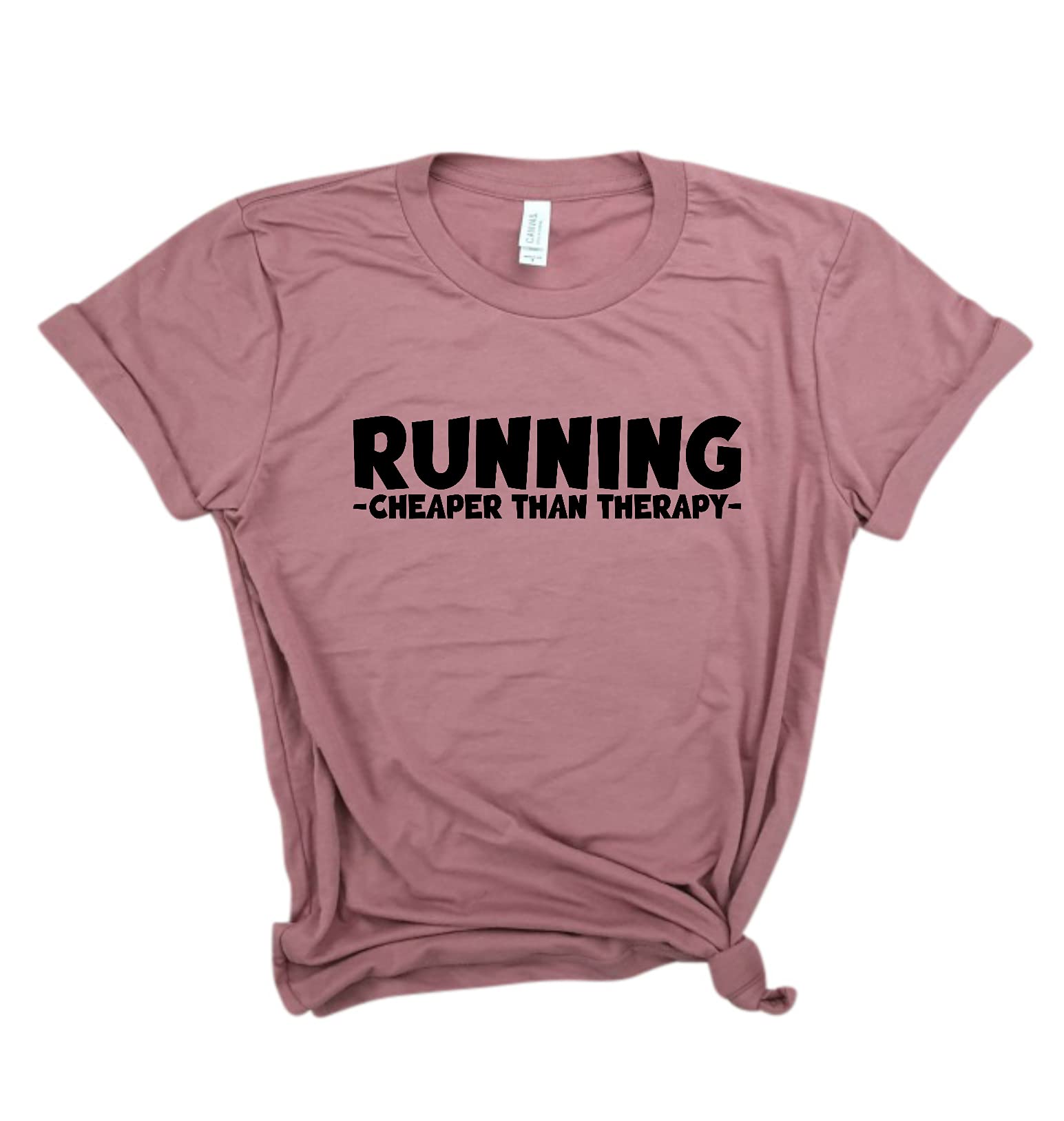 Funny Running Shirt for Women - 'Cheaper Than Therapy' Motivational Workout Tank Top for Gym, Yoga & Hiking | Perfect Gift for Runners & Fitness Lovers