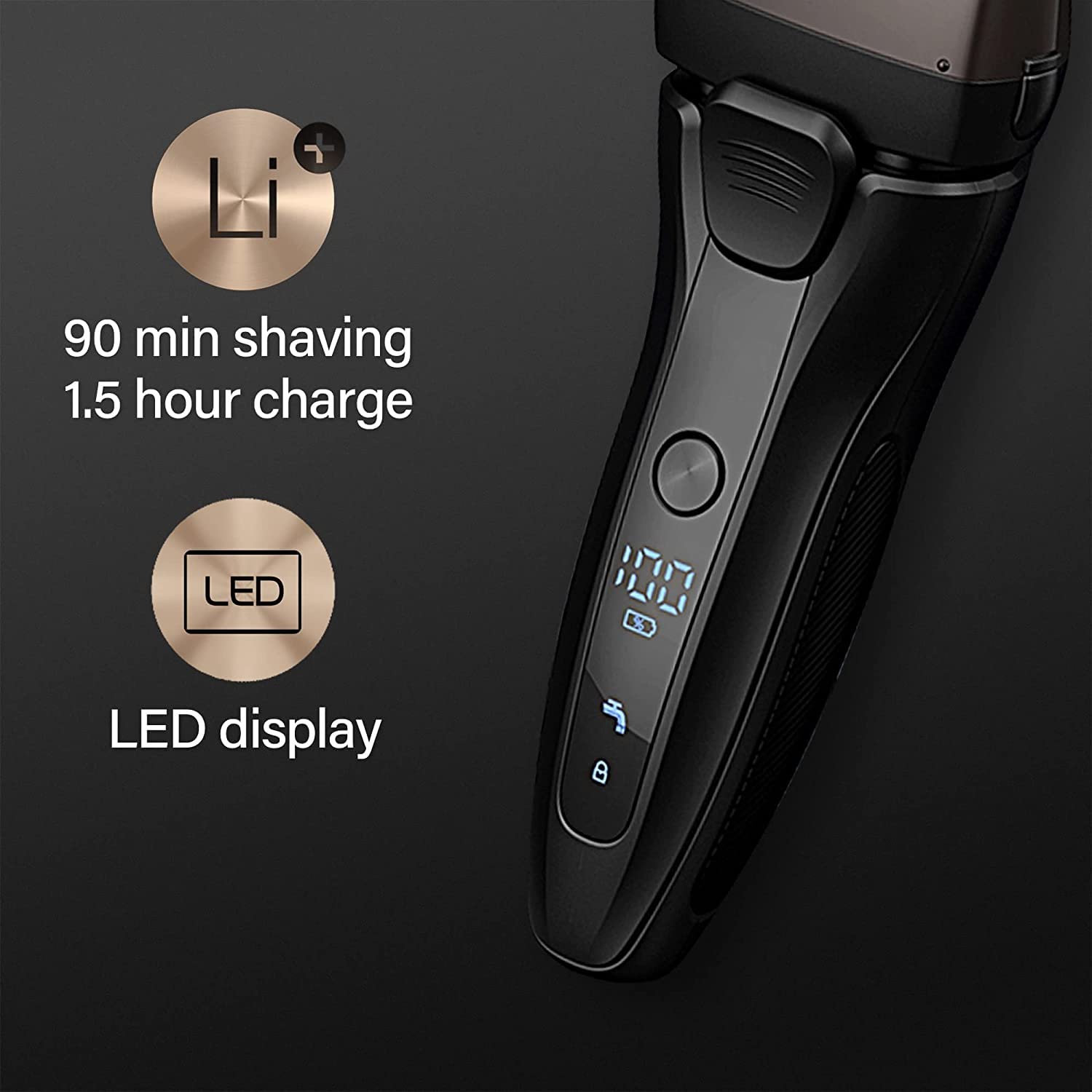 Premium Men's Electric Foil Shaver - Rechargeable Wet/Dry Cordless Razor with Pop-up Trimmer & Sideburn Detailer | Perfect for Travel, Daily Grooming & Sensitive Skin Care