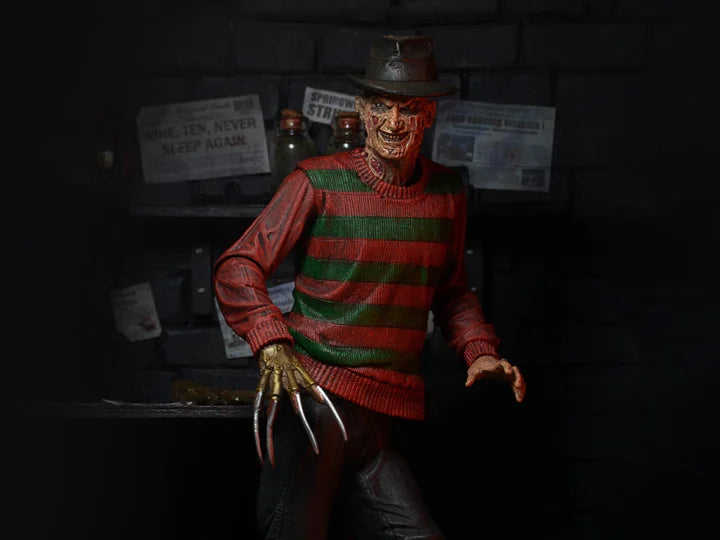 NECA Ultimate Freddy Krueger Action Figure - Nightmare on Elm Street Horror Movie Collectible - Perfect for Halloween Decor & Horror Fan Collections