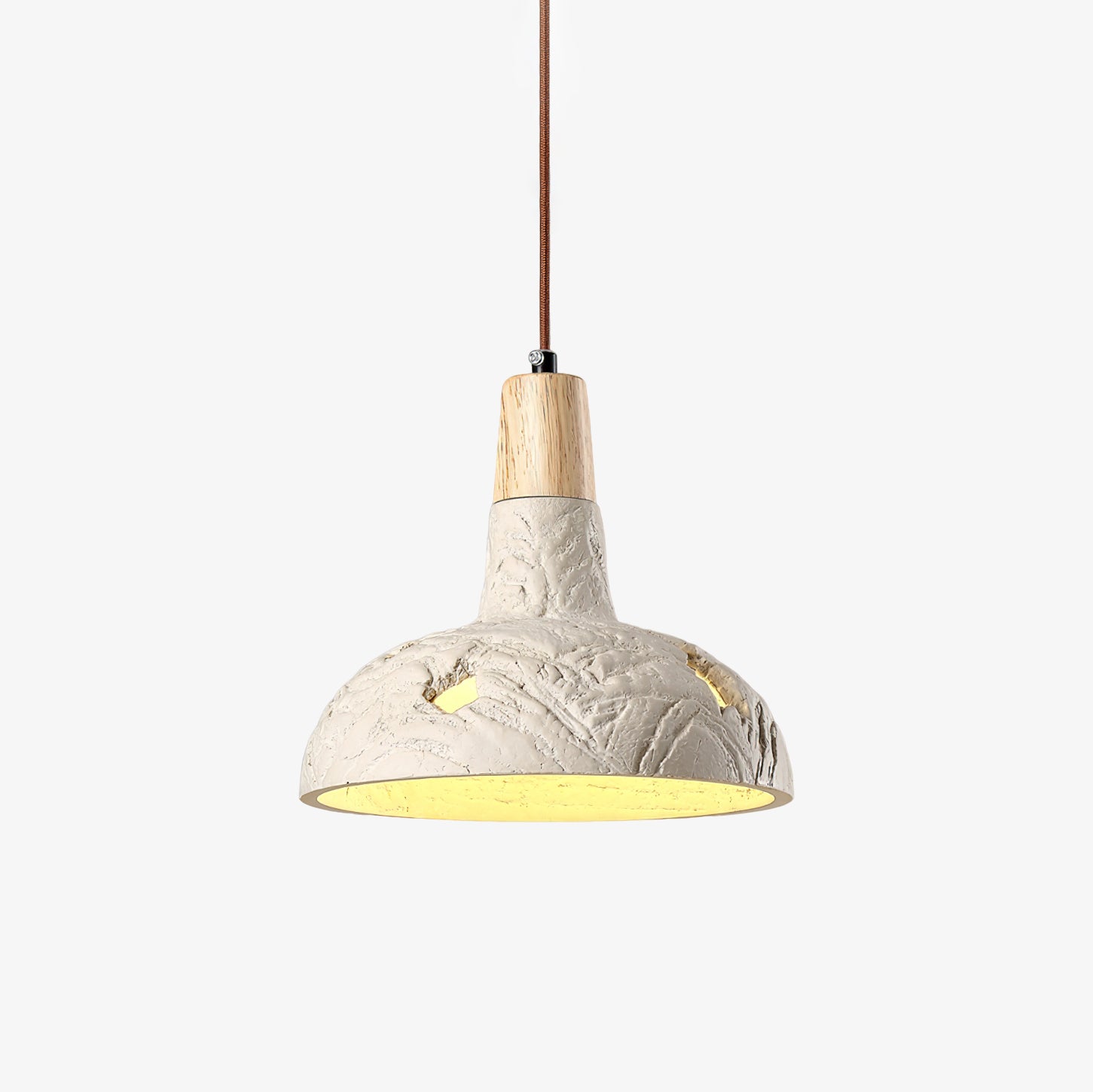 Handmade Cement Carve Pendant Lamp - Modern Industrial Ceiling Light Fixture for Living Room, Kitchen, Dining Room & Bedroom Decor